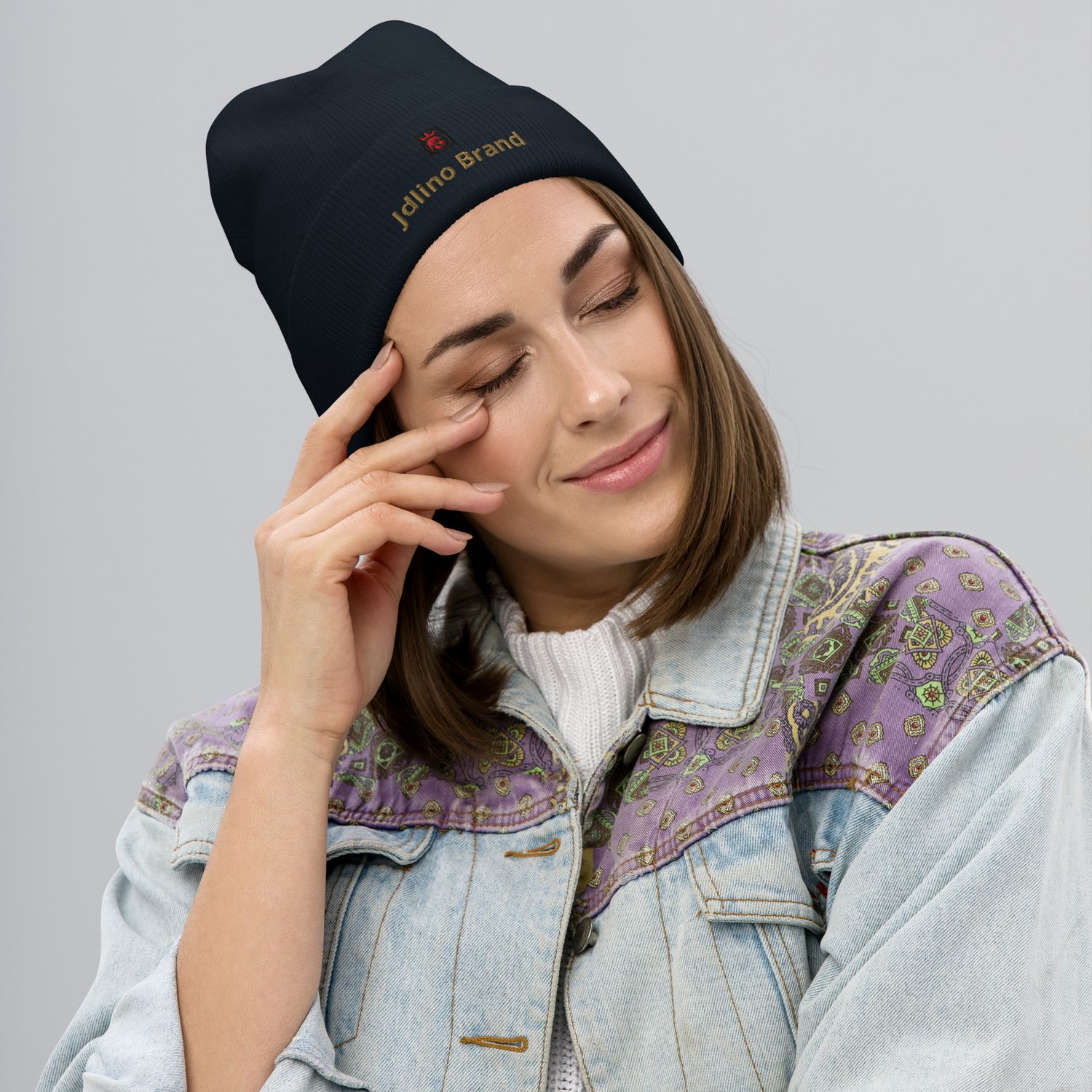 JdLino Brand Embroidered Beanie