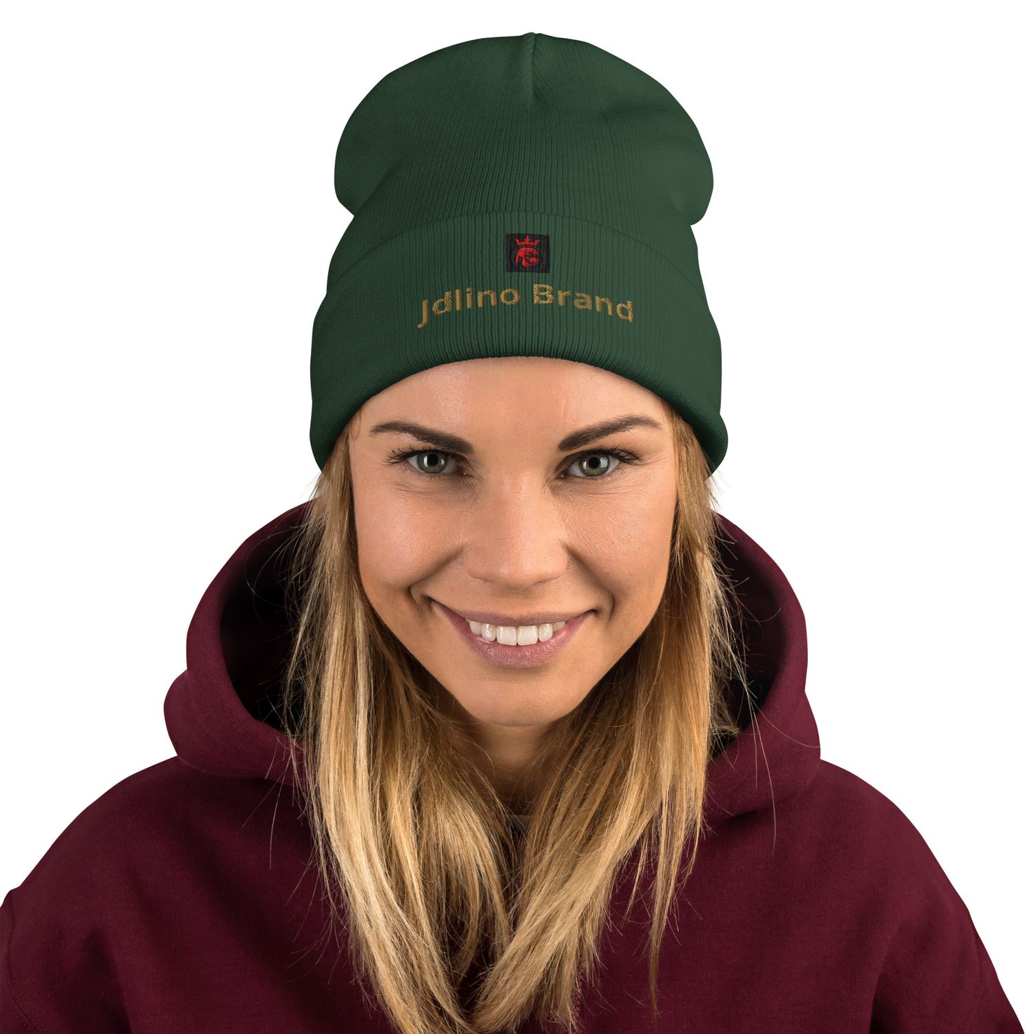 JdLino Brand Embroidered Beanie