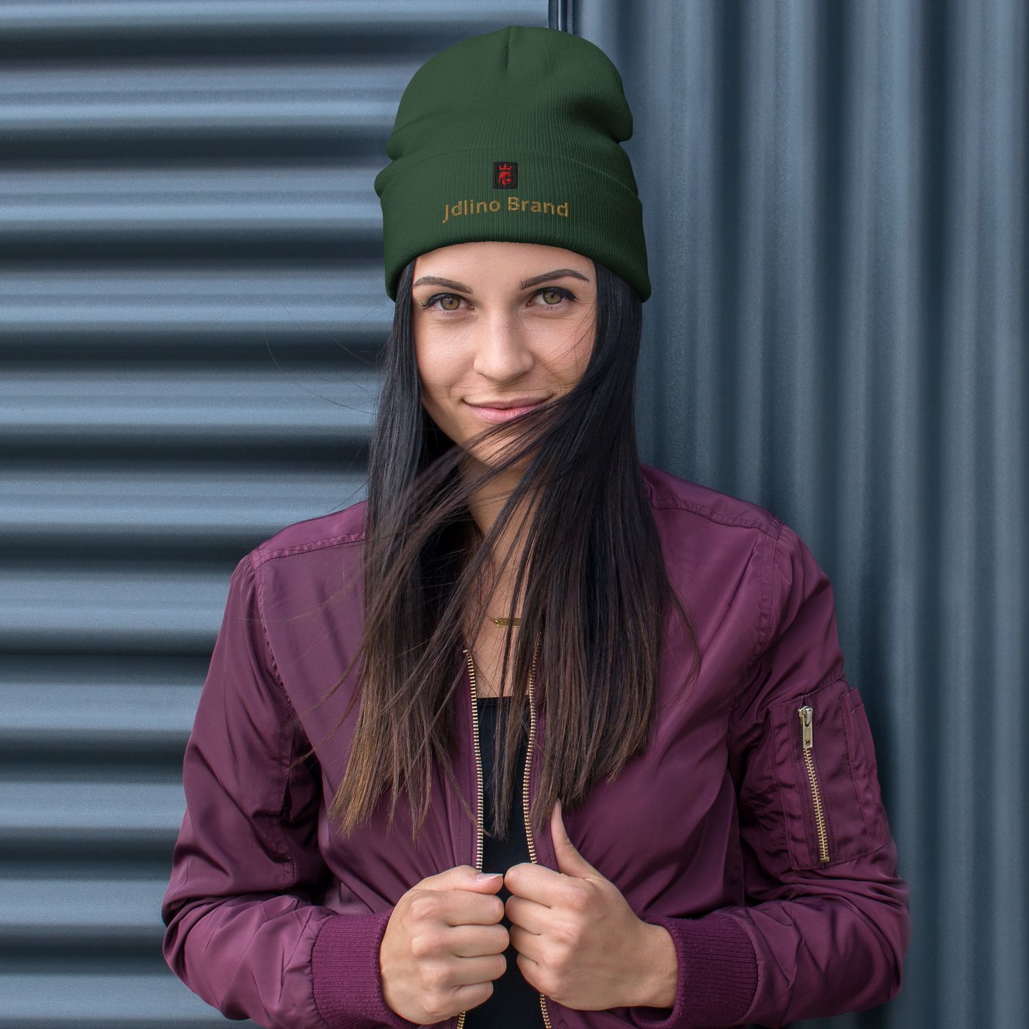 JdLino Brand Embroidered Beanie
