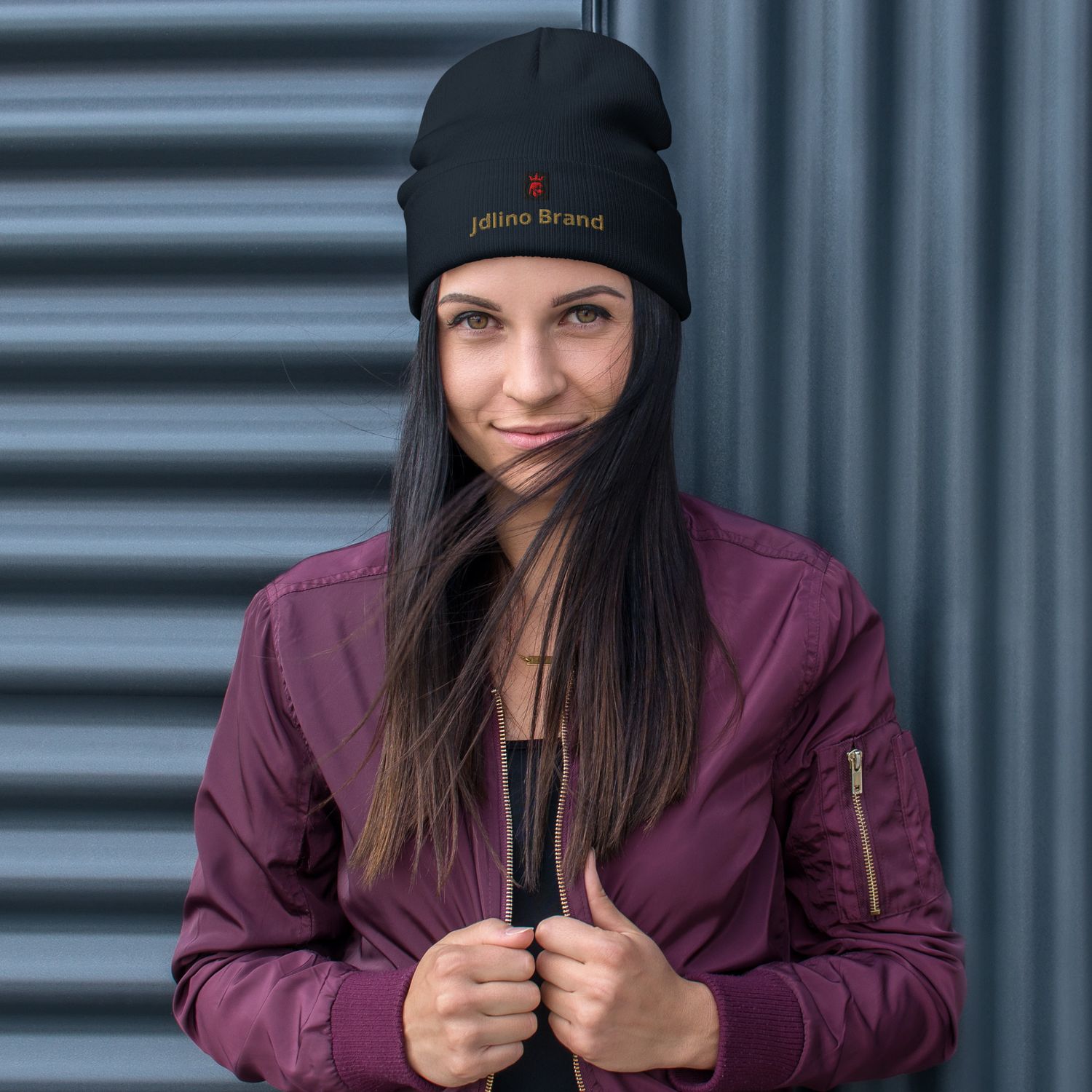 JdLino Brand Embroidered Beanie