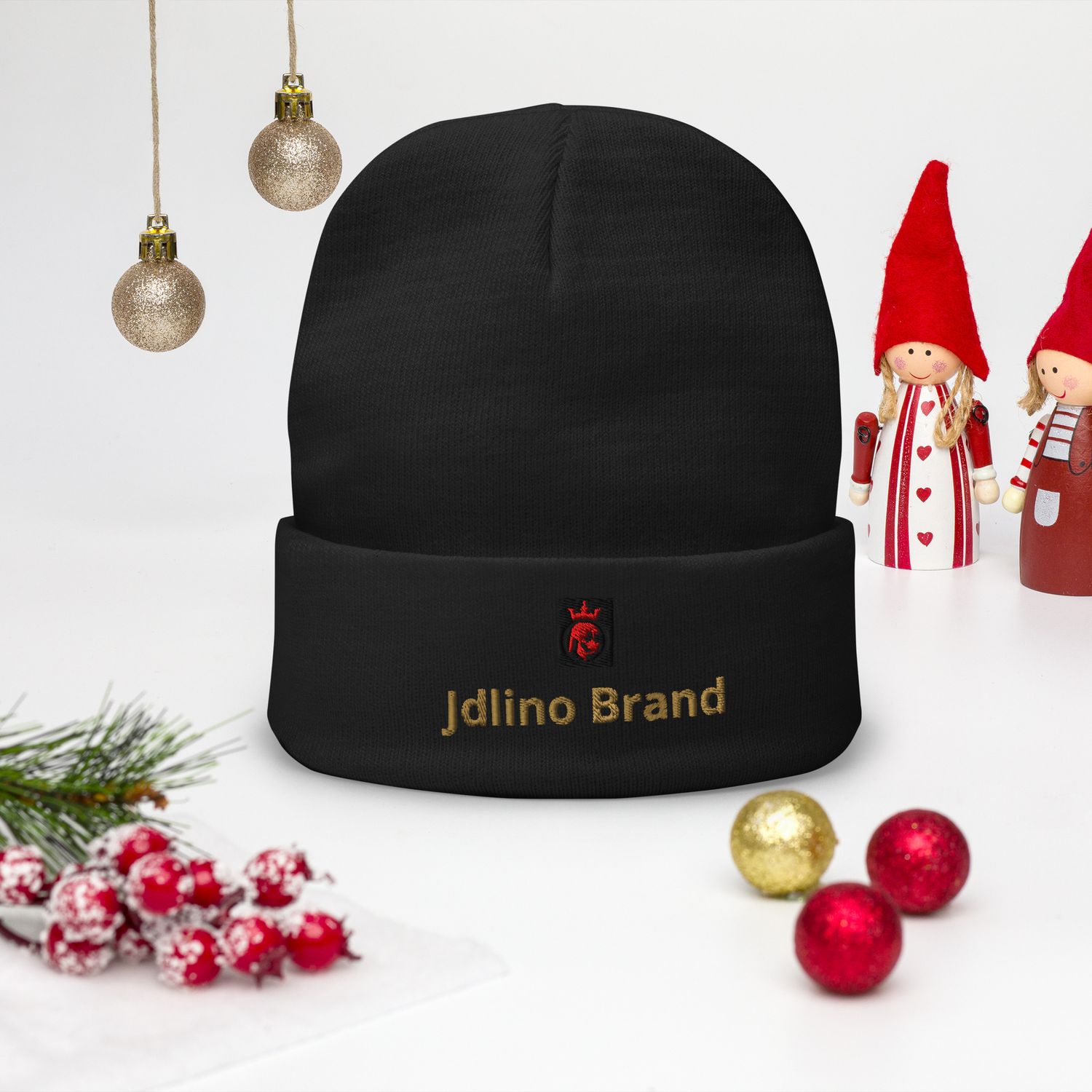 JdLino Brand Embroidered Beanie