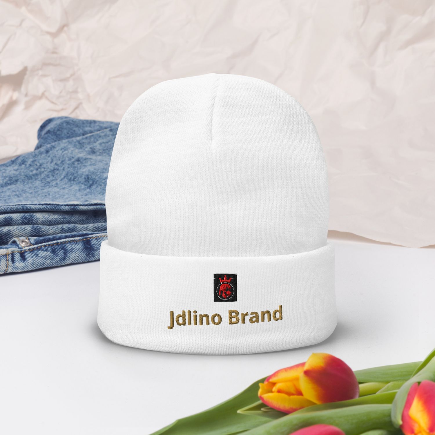 JdLino Brand Embroidered Beanie