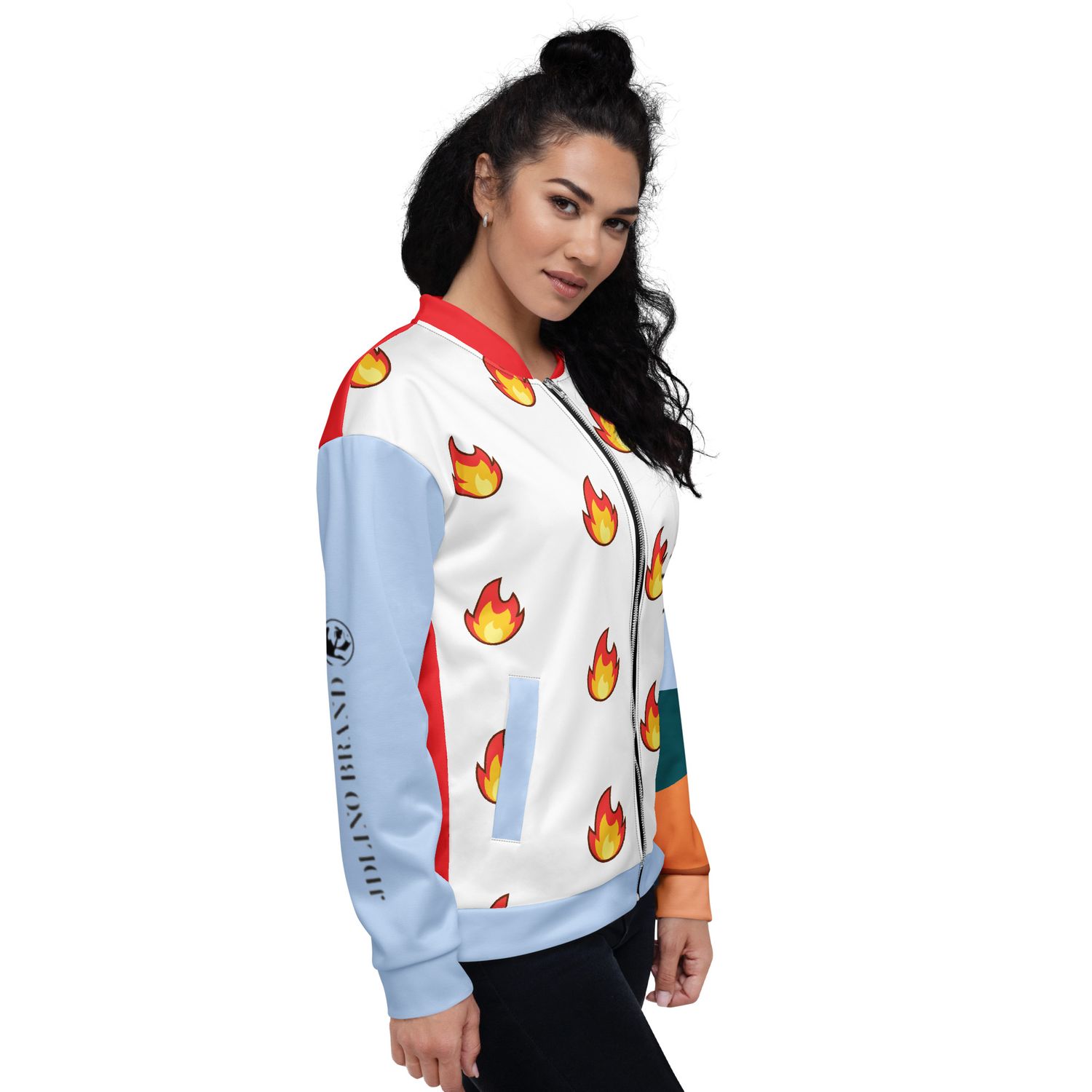 JdLino Brand Fire/LB Unisex Bomber Jacket