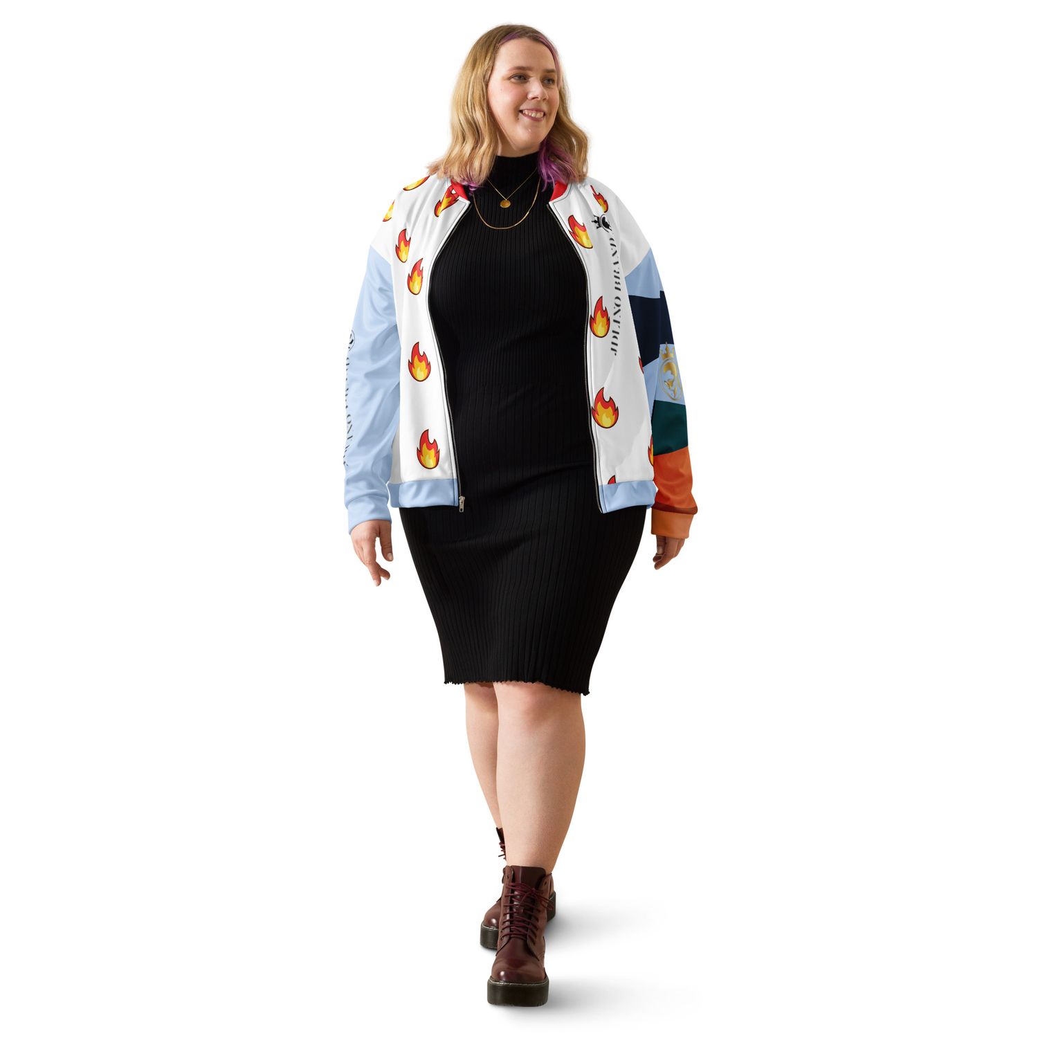 JdLino Brand Fire/LB Unisex Bomber Jacket