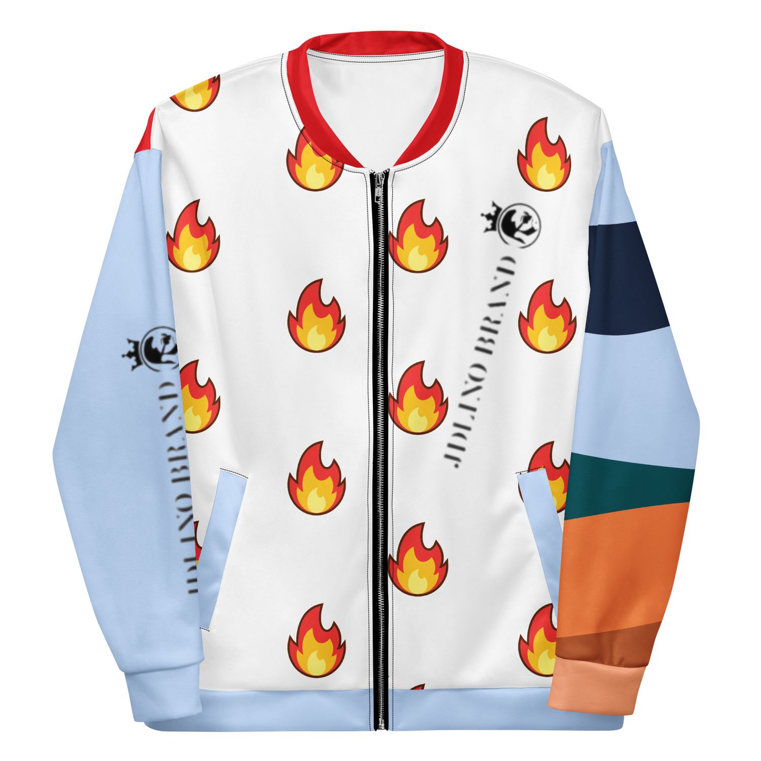 JdLino Brand Fire/LB Unisex Bomber Jacket