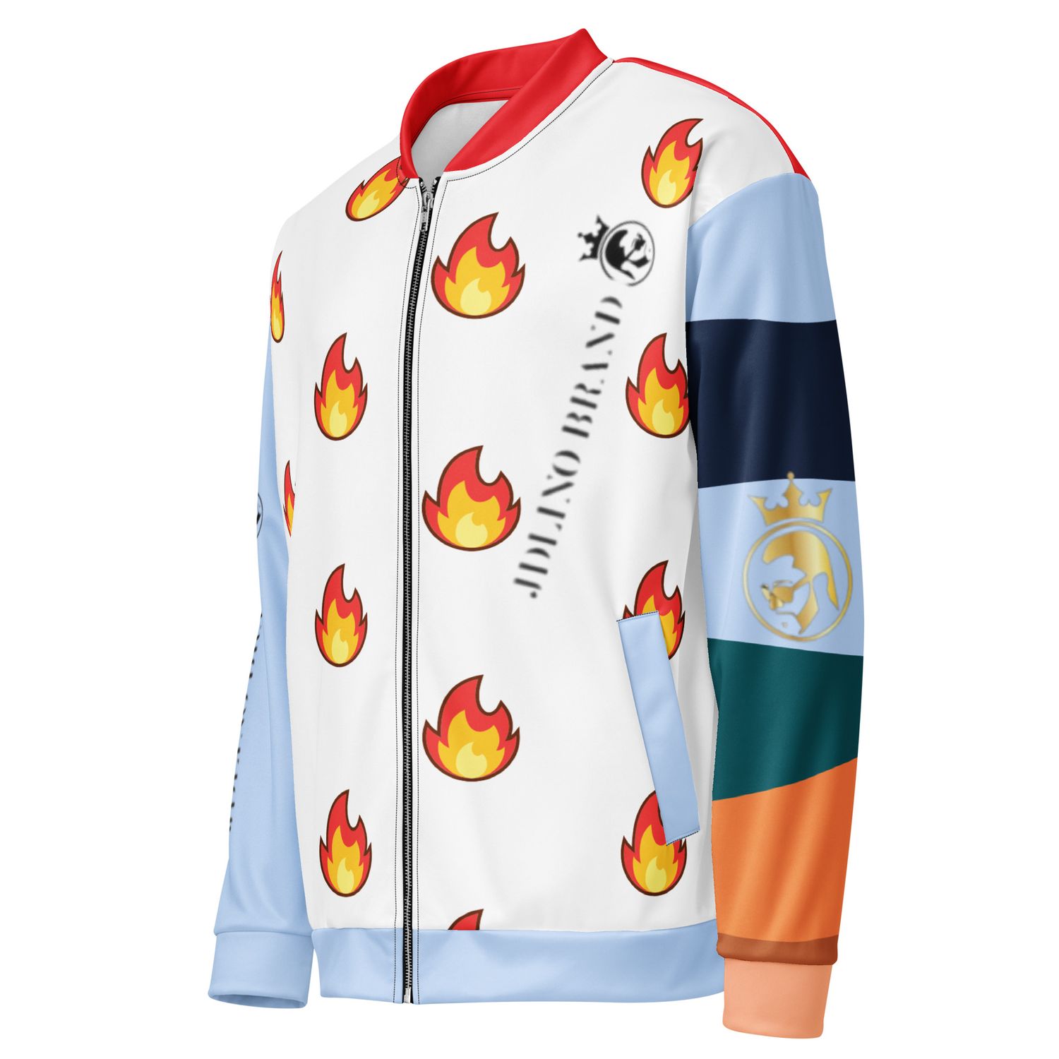 JdLino Brand Fire/LB Unisex Bomber Jacket