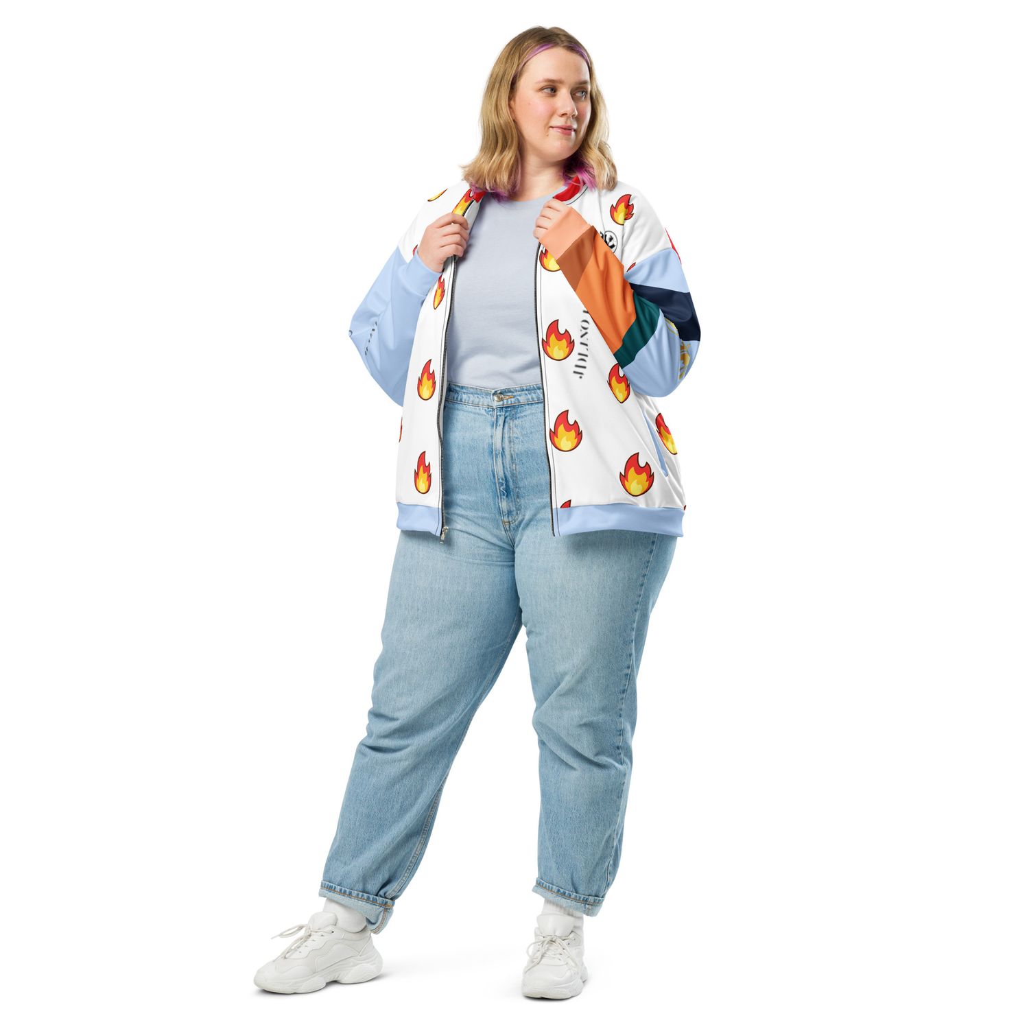 JdLino Brand Fire/LB Unisex Bomber Jacket