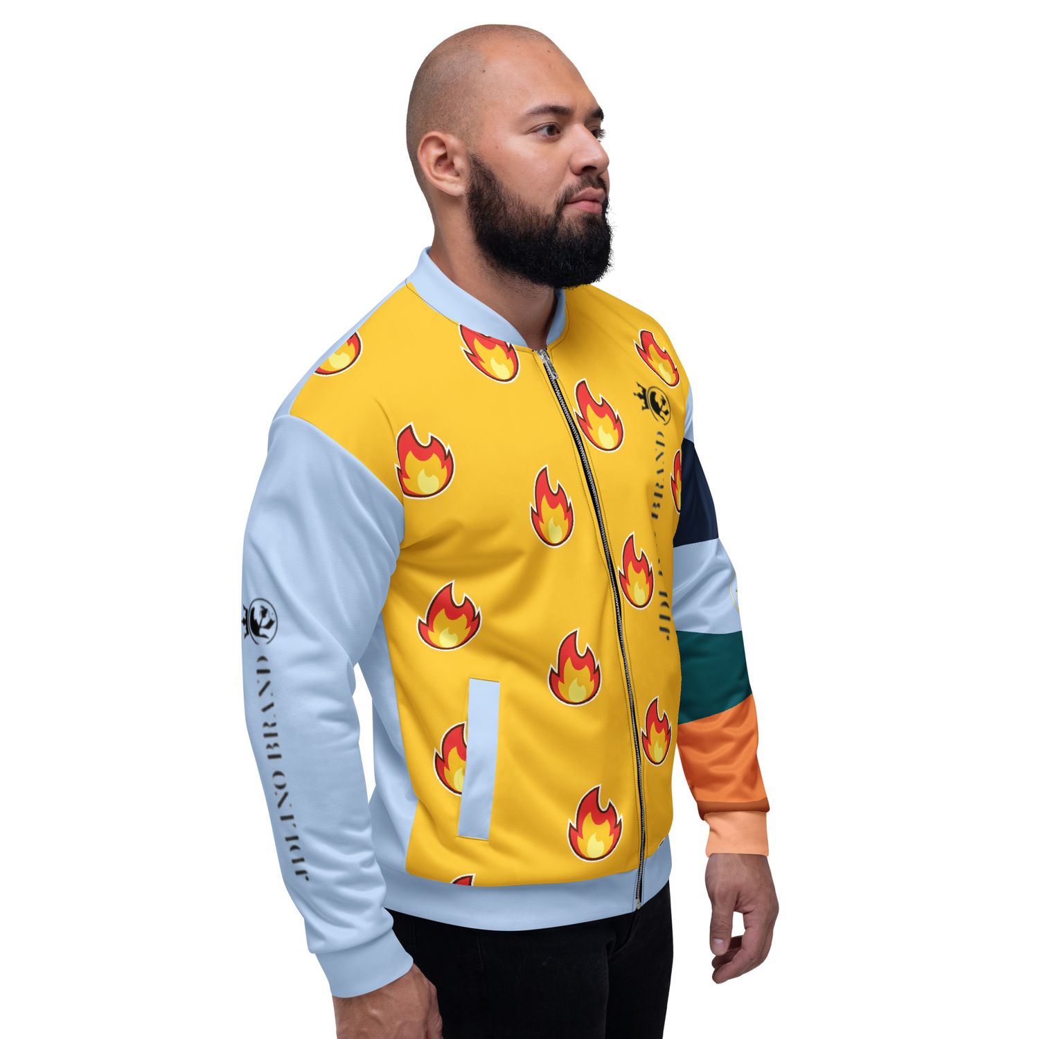 JdLino Brand Y Fire/ LB Unisex Bomber Jacket