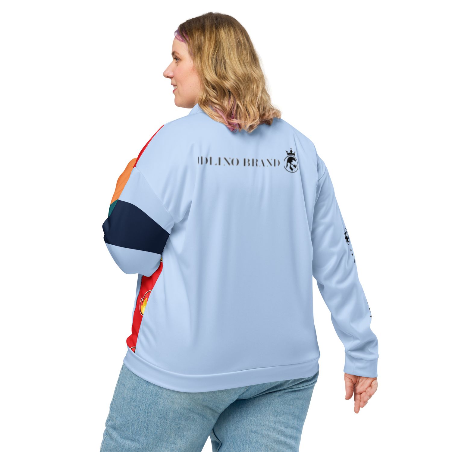 JdLino Brand Fire R/LB Unisex Bomber Jacket