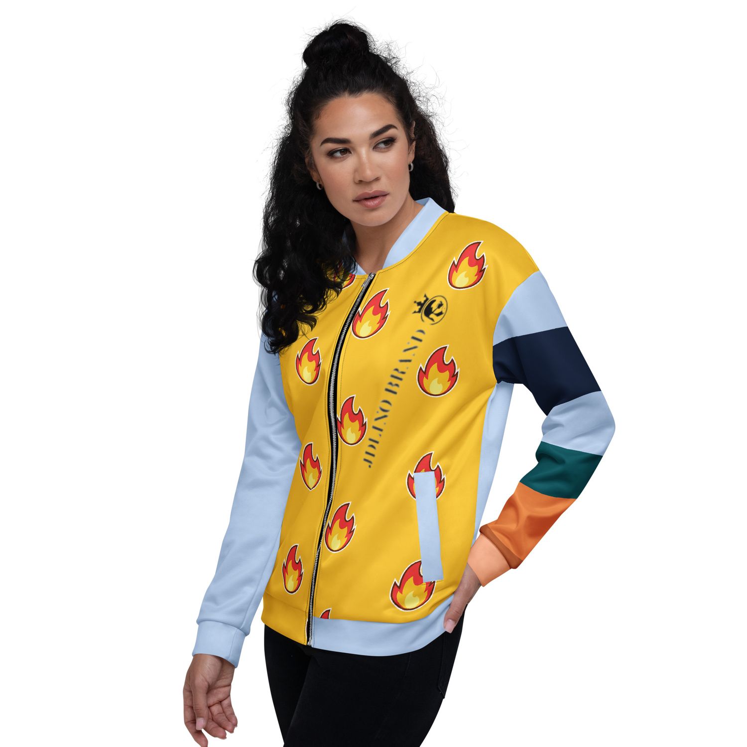 JdLino Brand Y Fire/ LB Unisex Bomber Jacket