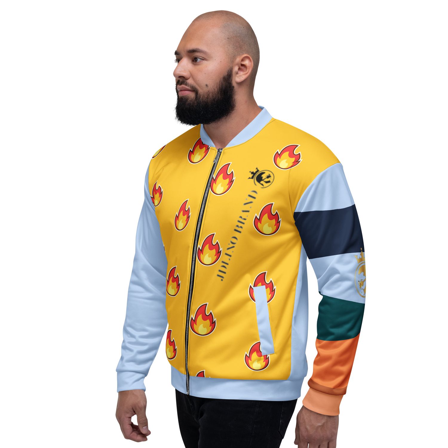 JdLino Brand Y Fire/ LB Unisex Bomber Jacket