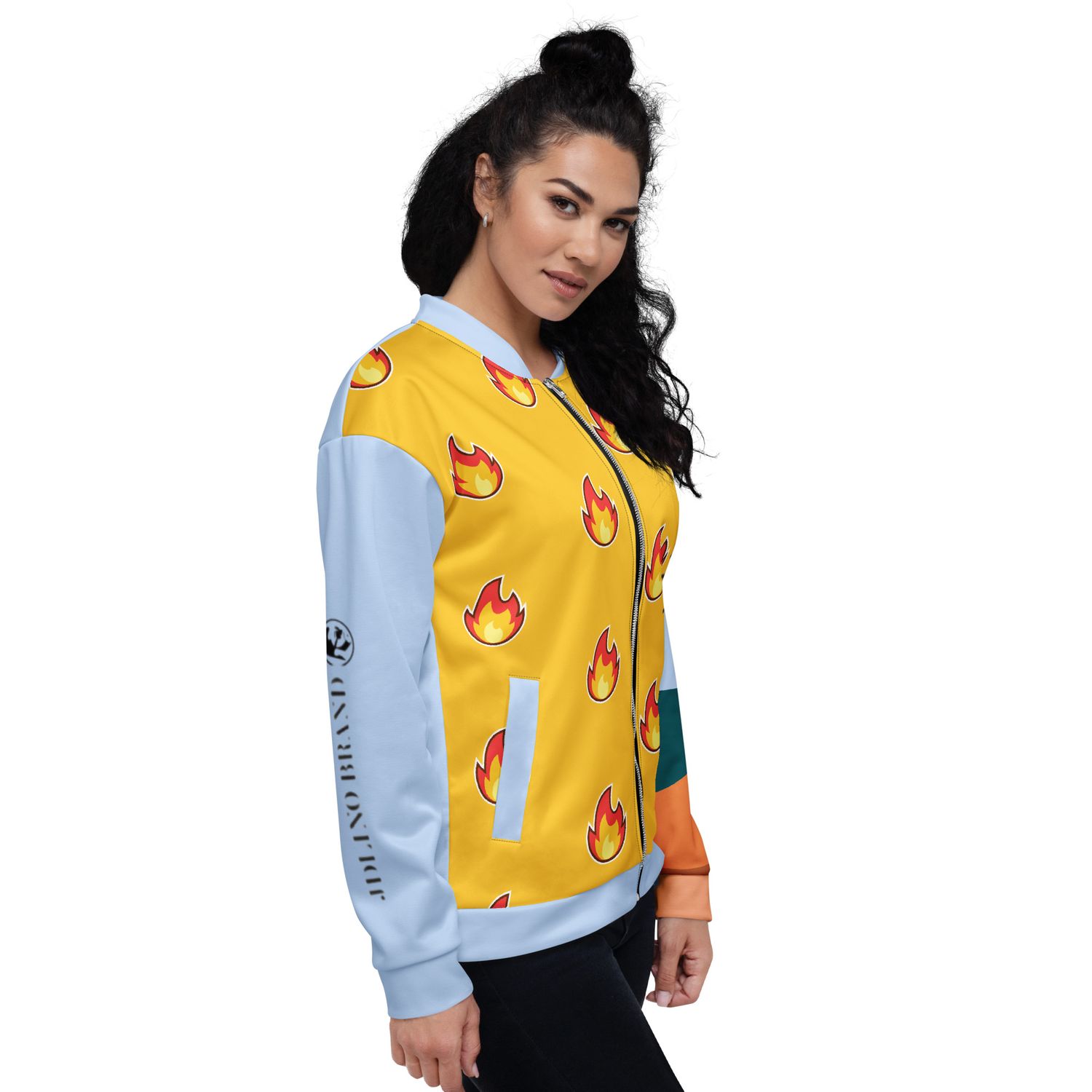 JdLino Brand Y Fire/ LB Unisex Bomber Jacket