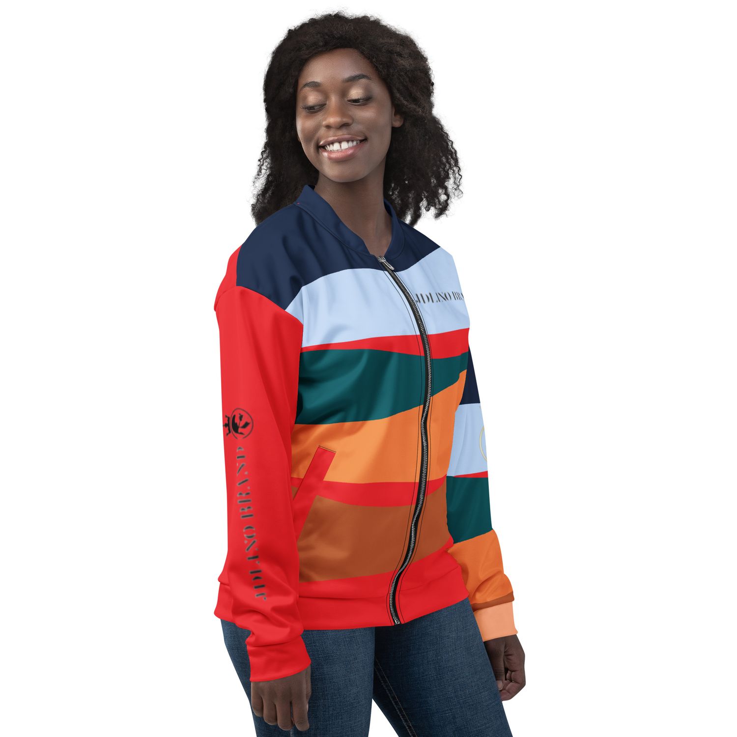 JdLino Brand multi color Unisex Bomber Jacket