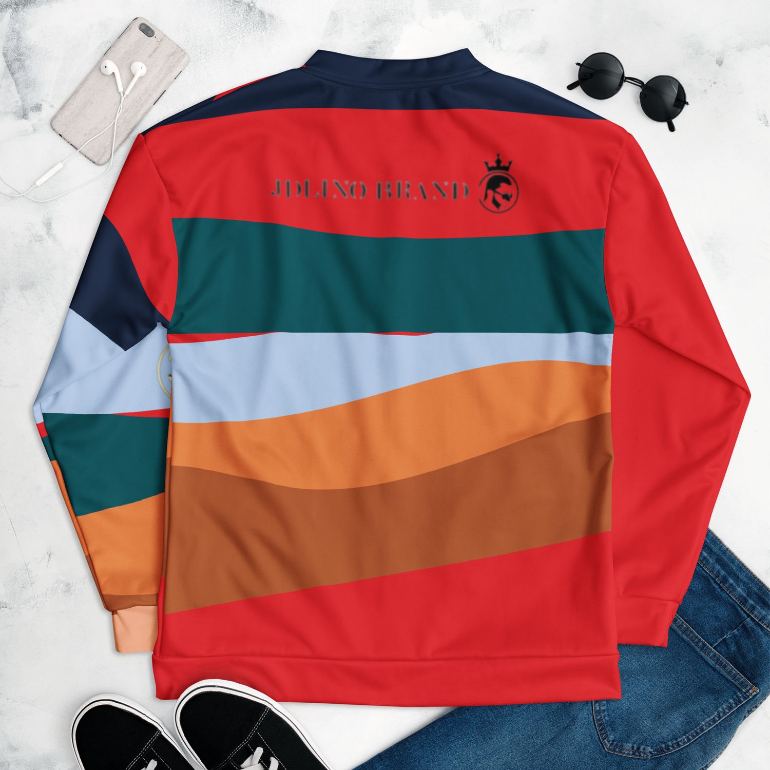 JdLino Brand multi color Unisex Bomber Jacket