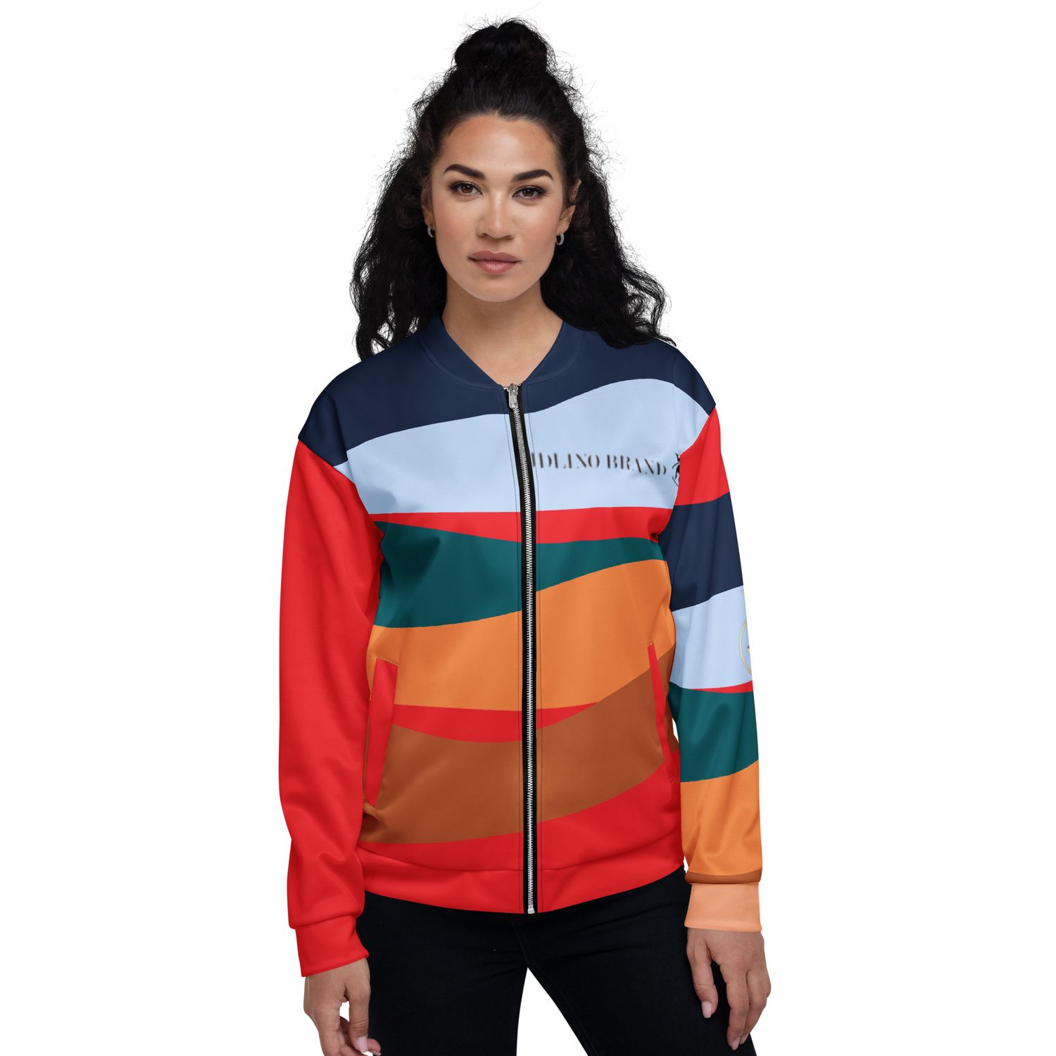 JdLino Brand multi color Unisex Bomber Jacket