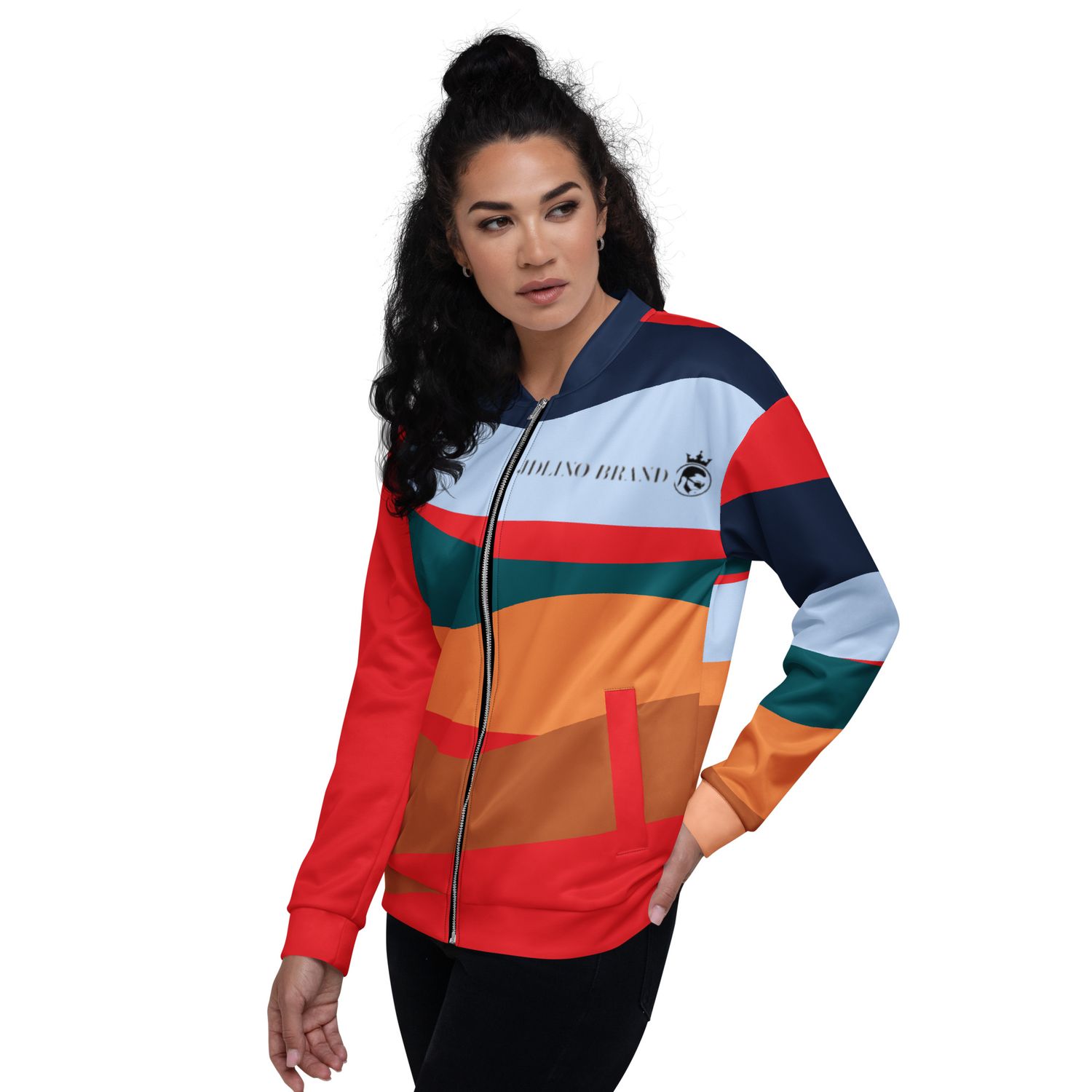 JdLino Brand multi color Unisex Bomber Jacket