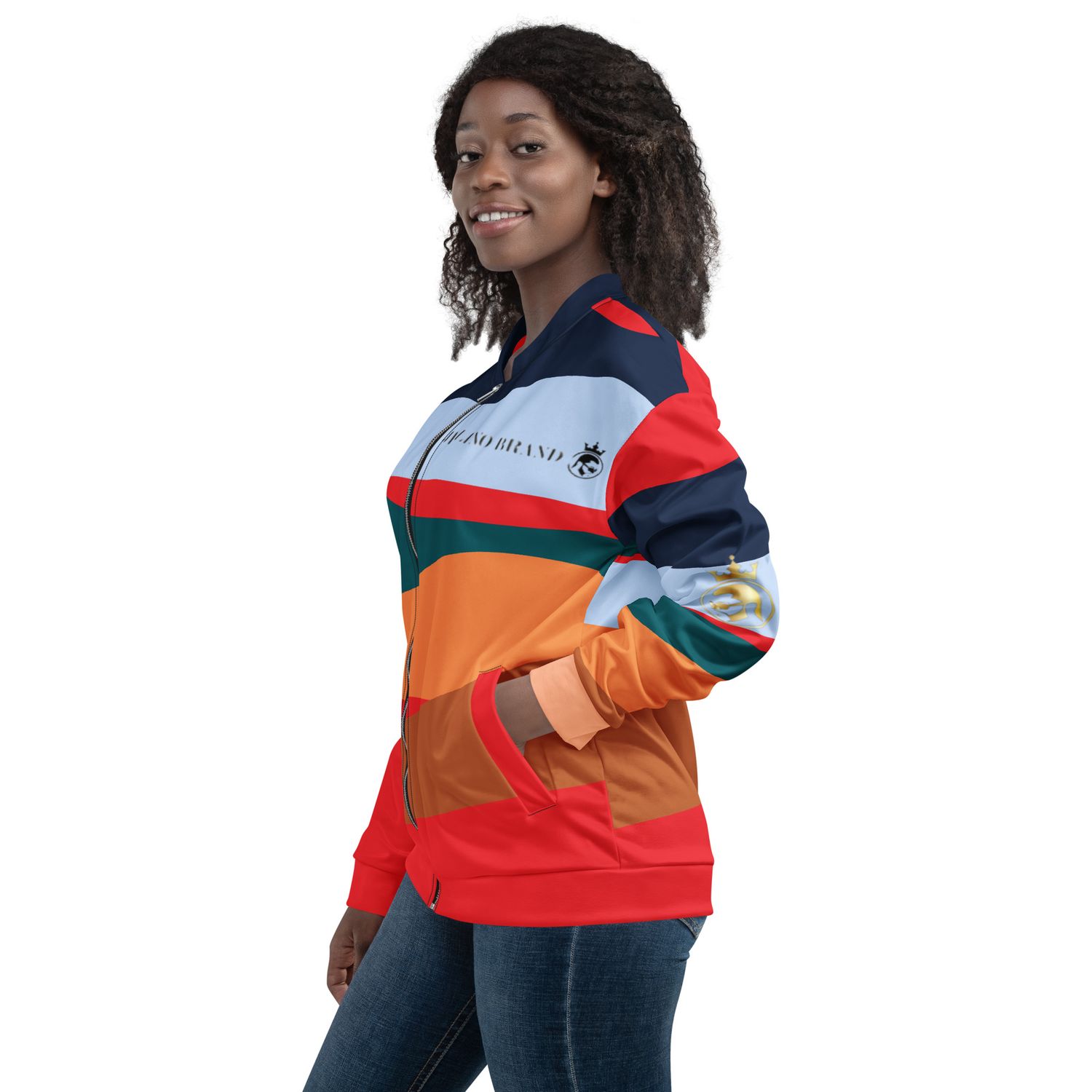 JdLino Brand multi color Unisex Bomber Jacket