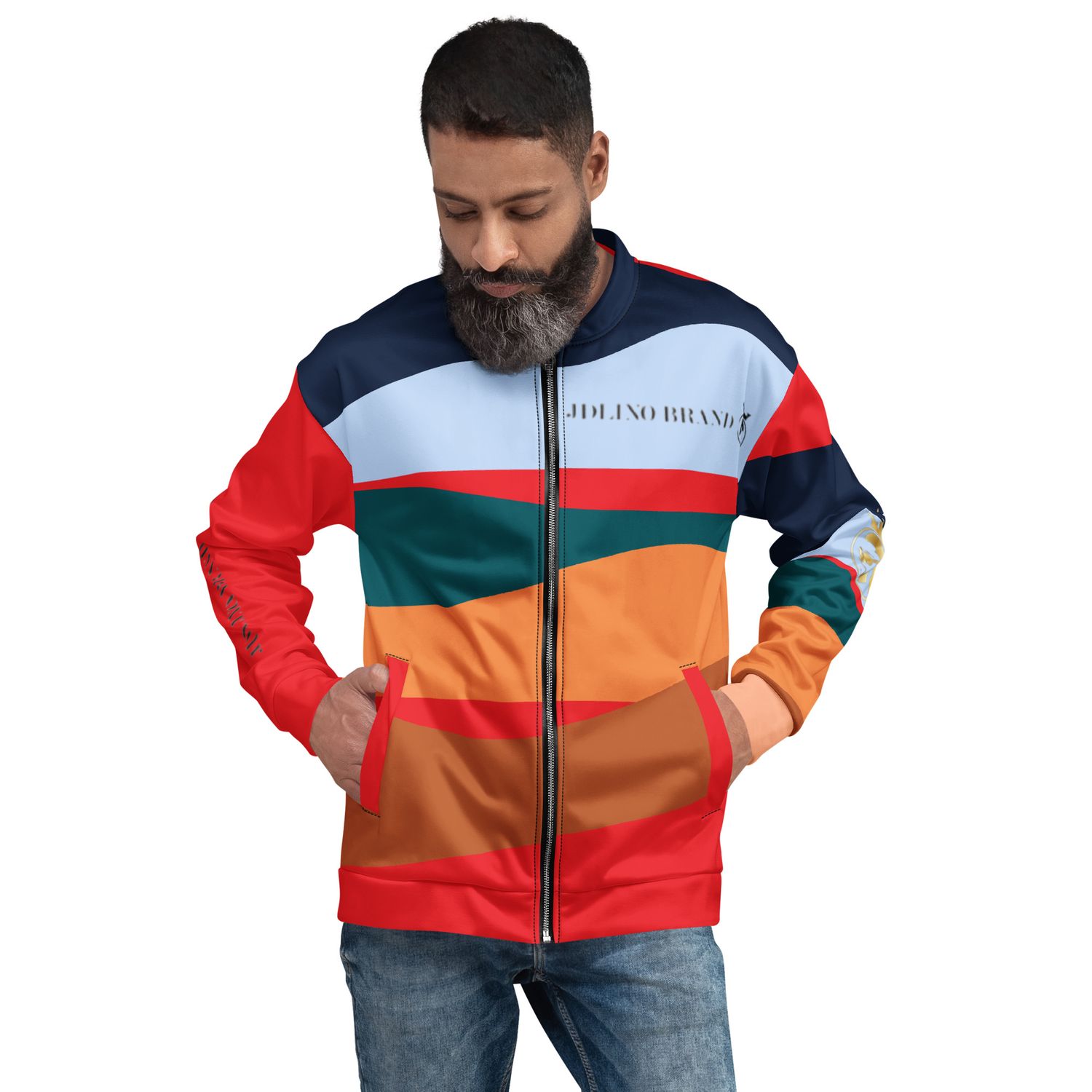 JdLino Brand multi color Unisex Bomber Jacket
