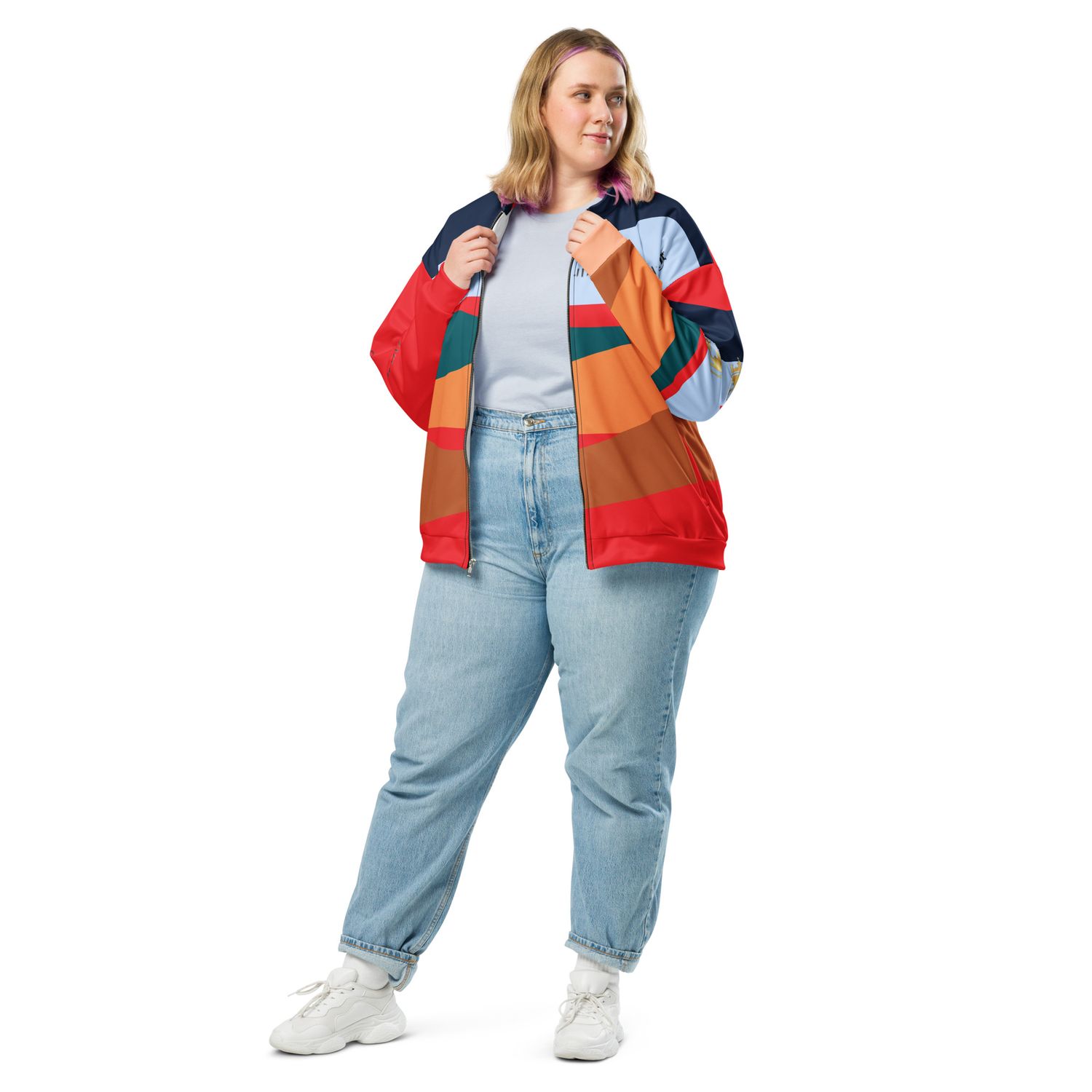 JdLino Brand multi color Unisex Bomber Jacket