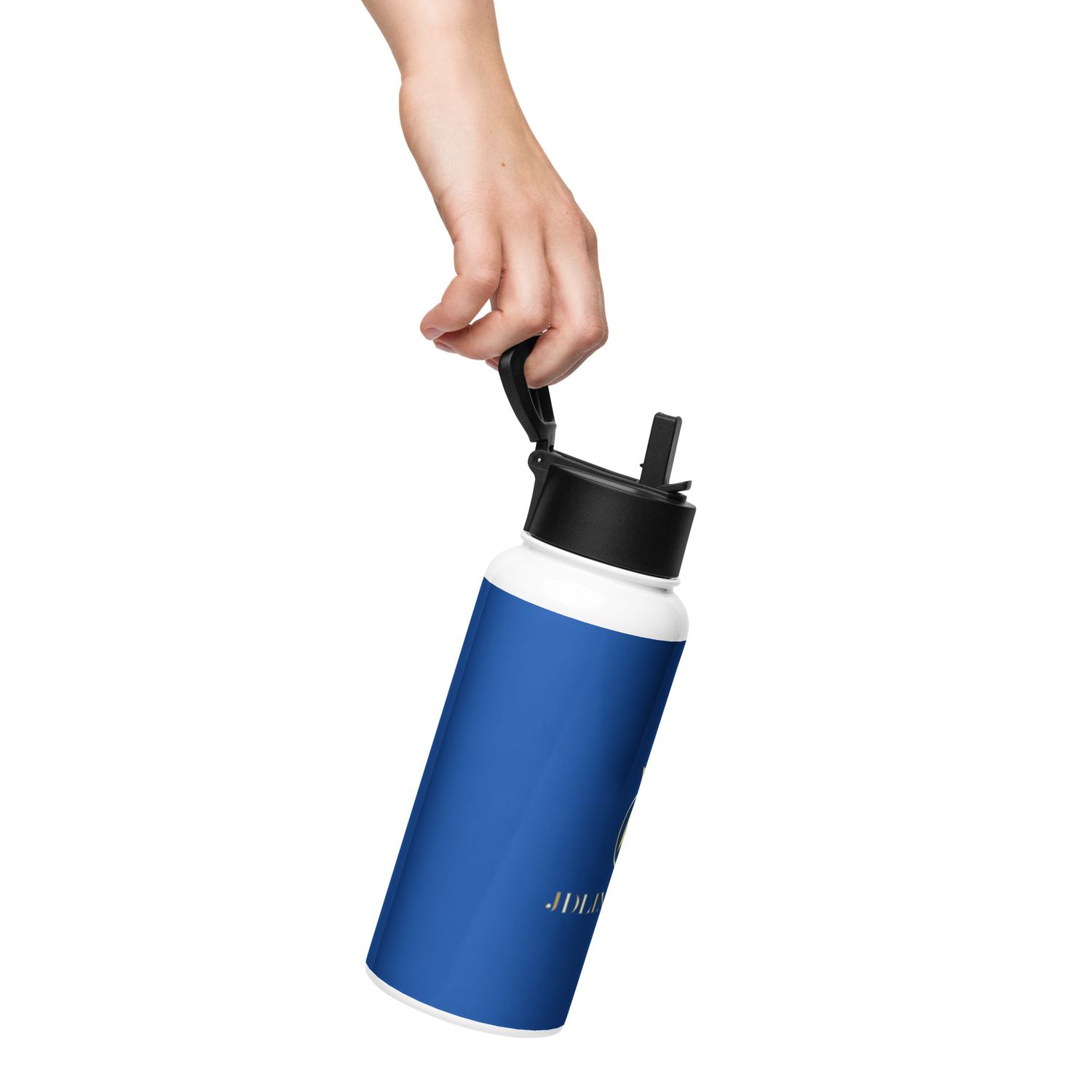 JdLino Brand Stainless steel water bottle with a straw lid