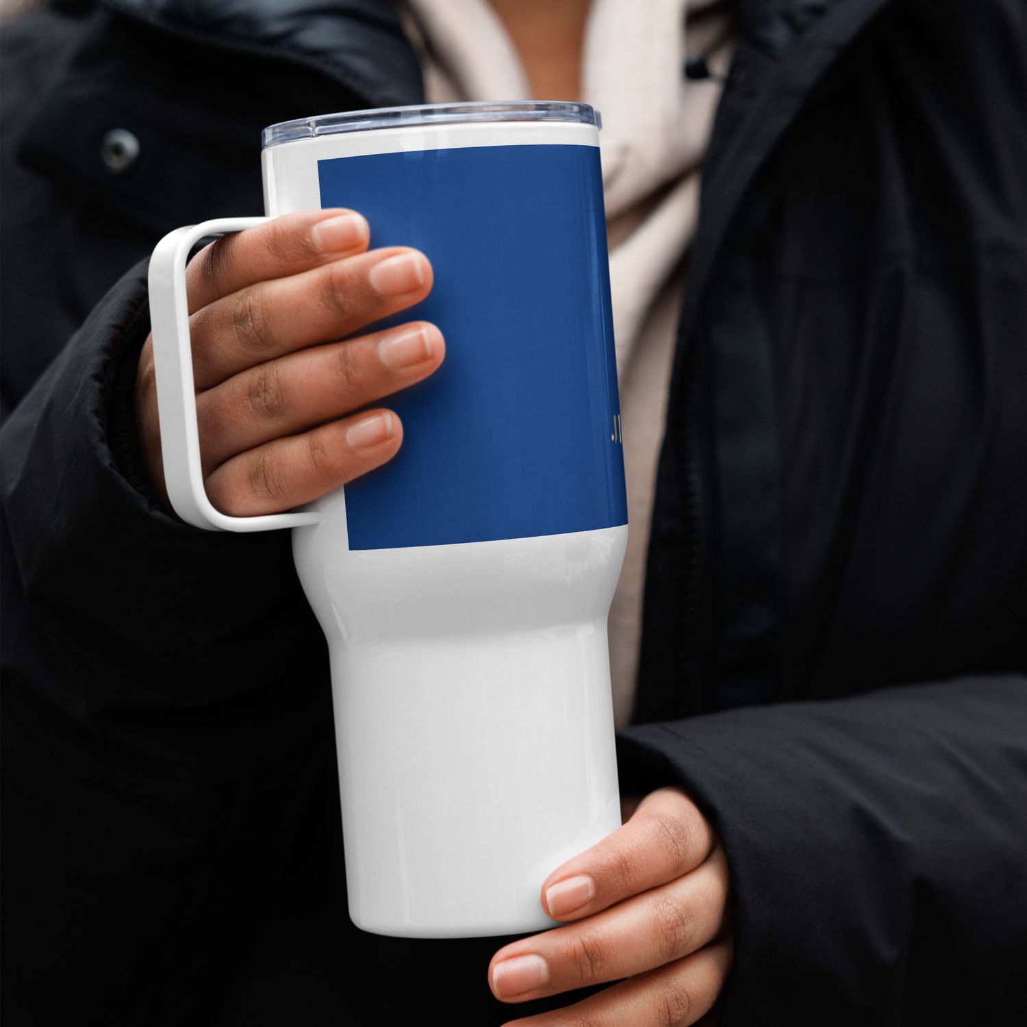 JdLino Brand Travel mug with a handle