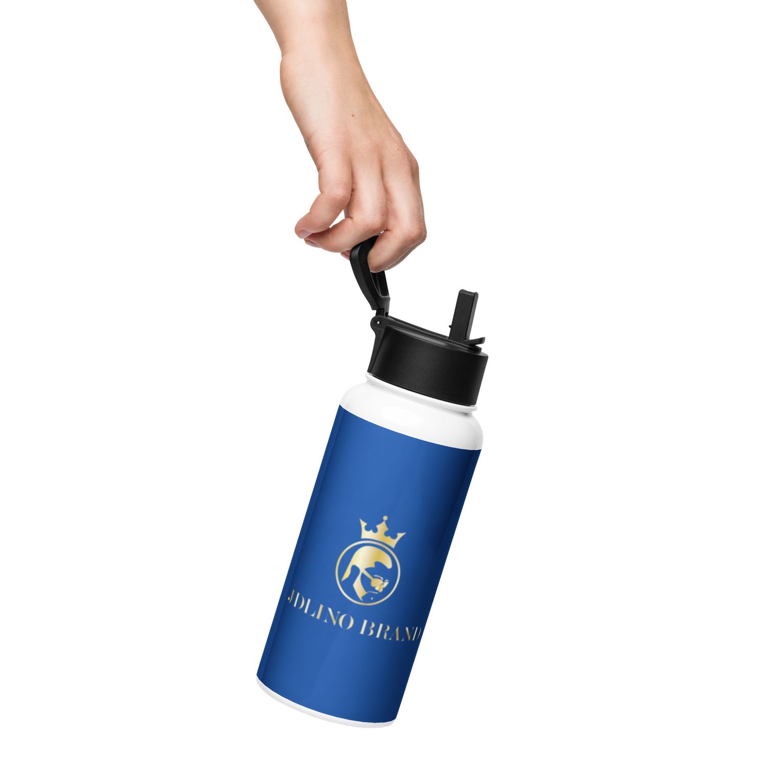 JdLino Brand Stainless steel water bottle with a straw lid