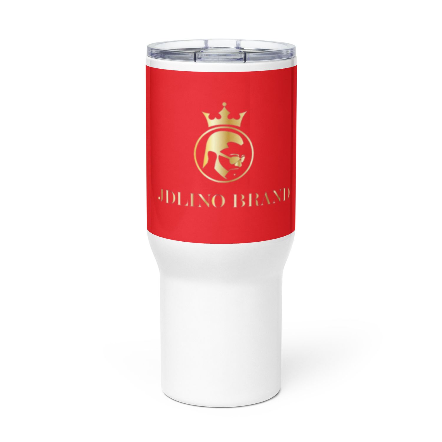 JdLino Brand R/W Travel mug with a handle