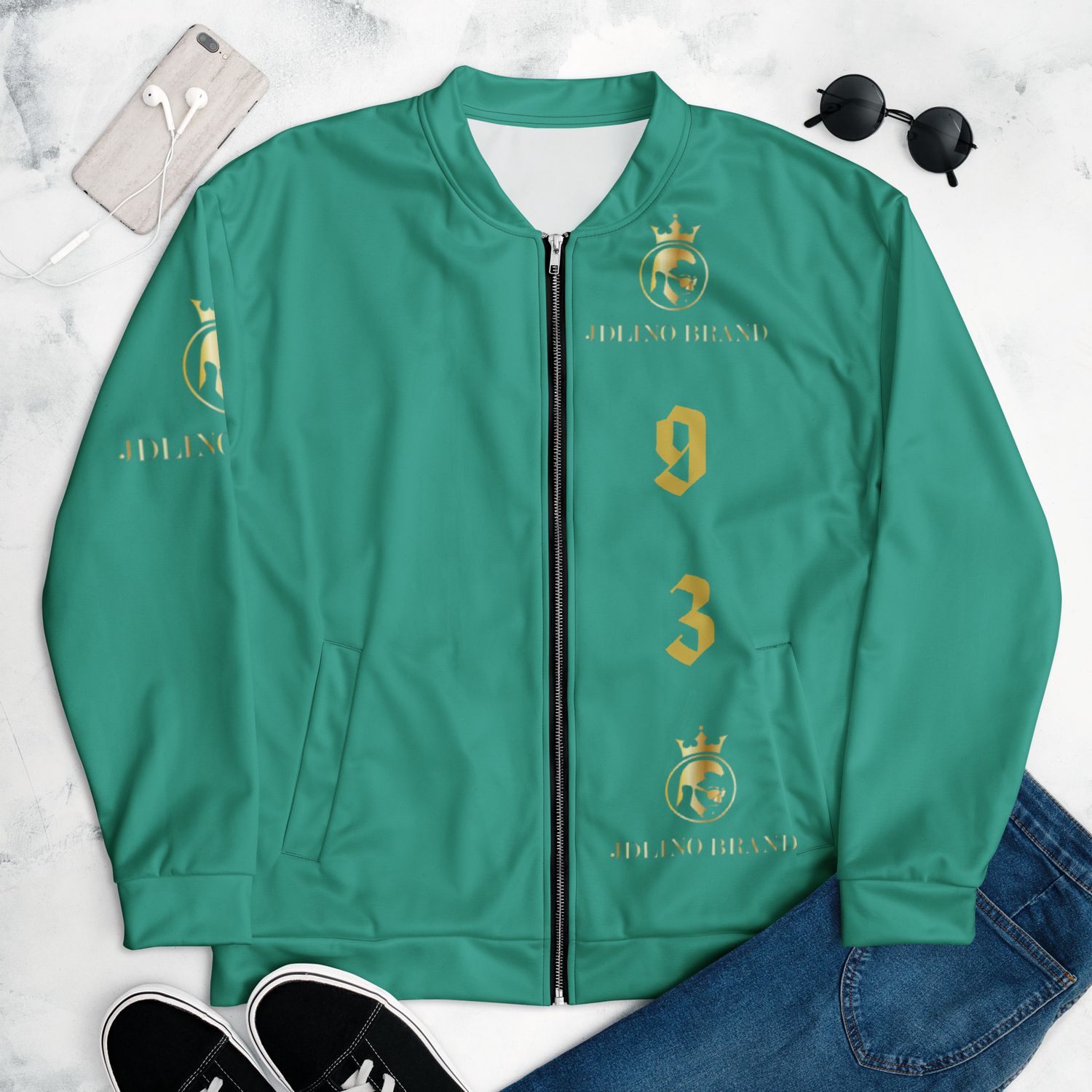 JdLino Brand N/G Unisex Bomber Jacket