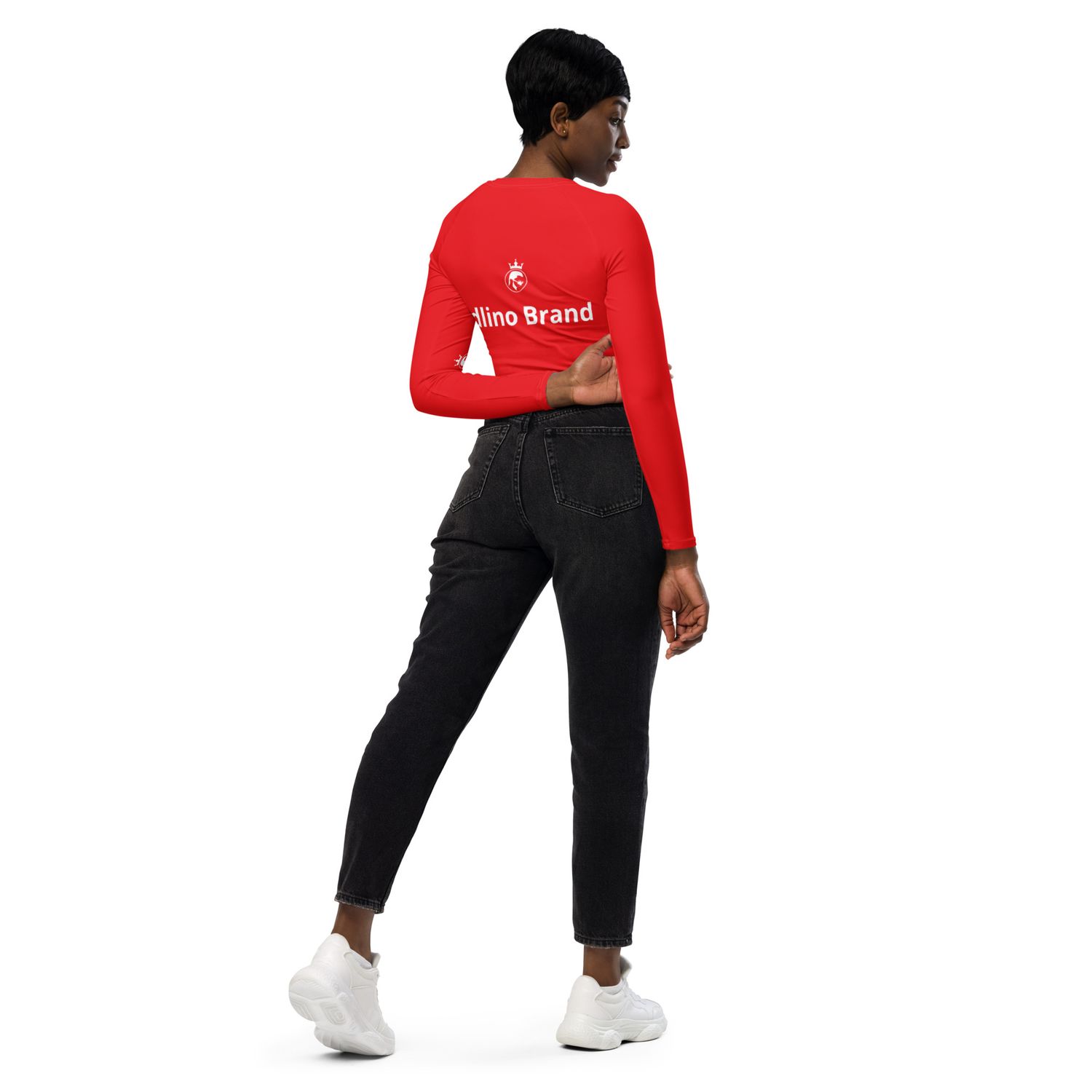 Jdlino Brand R/W Recycled long-sleeve crop top