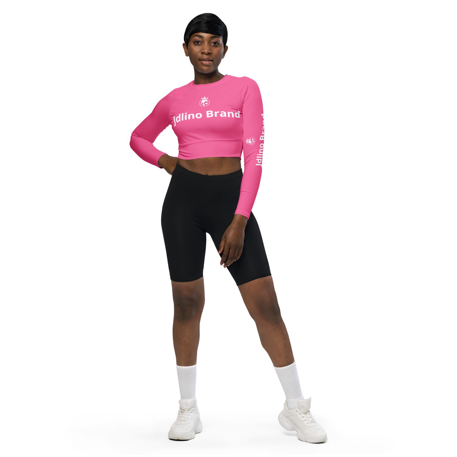 JdLino Brand P/W Recycled long-sleeve crop top