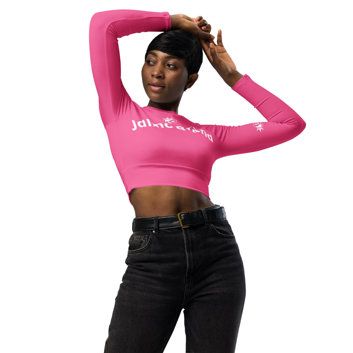 JdLino Brand P/W Recycled long-sleeve crop top