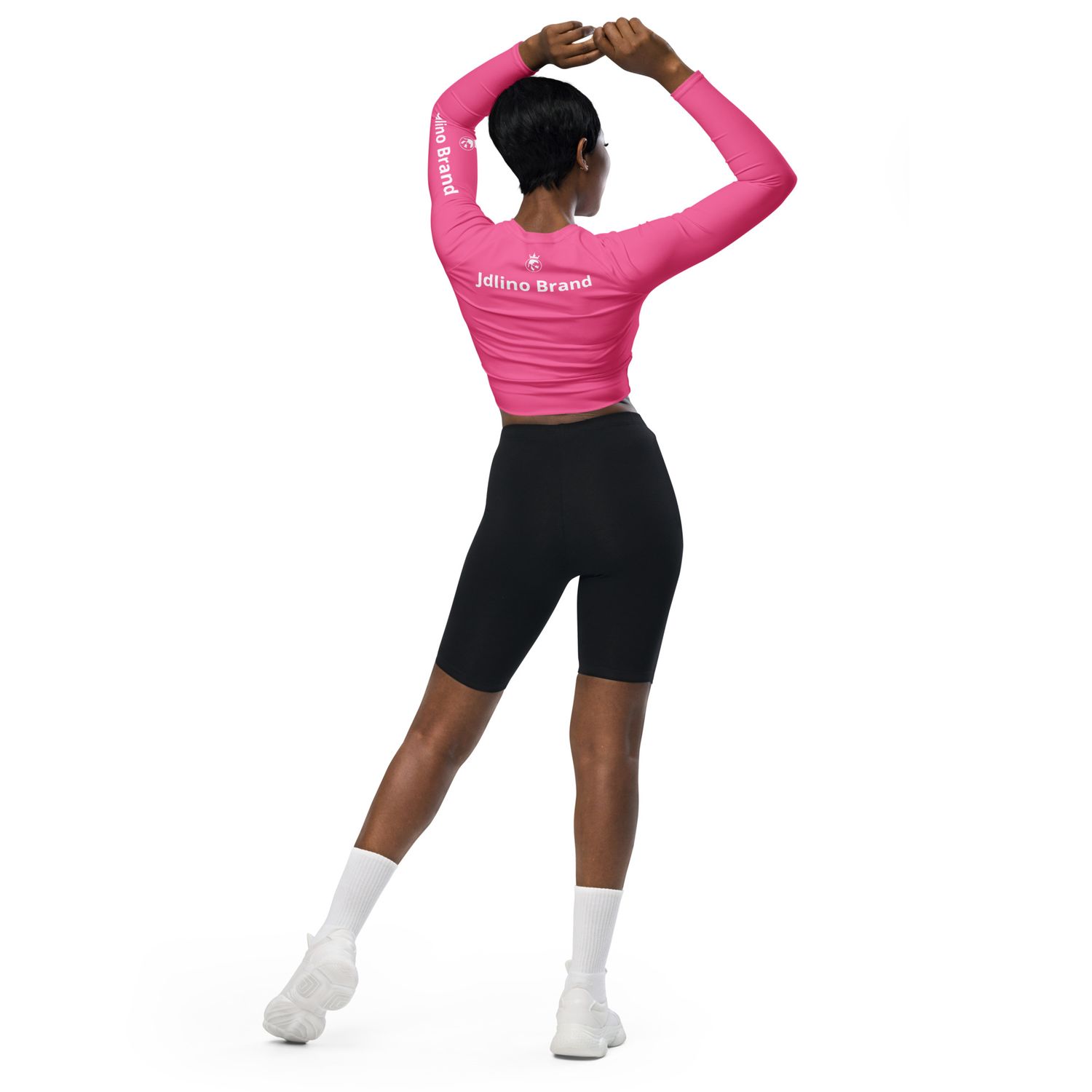 JdLino Brand P/W Recycled long-sleeve crop top
