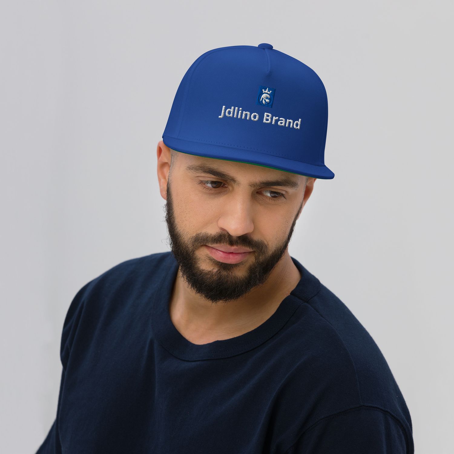 JdLino Brand B/W Flat Bill Cap