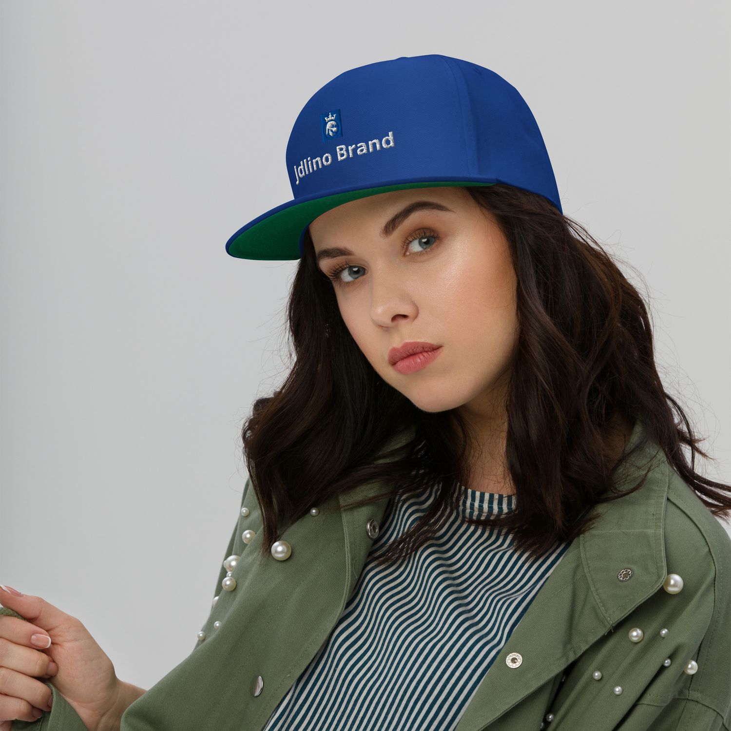 JdLino Brand B/W Flat Bill Cap