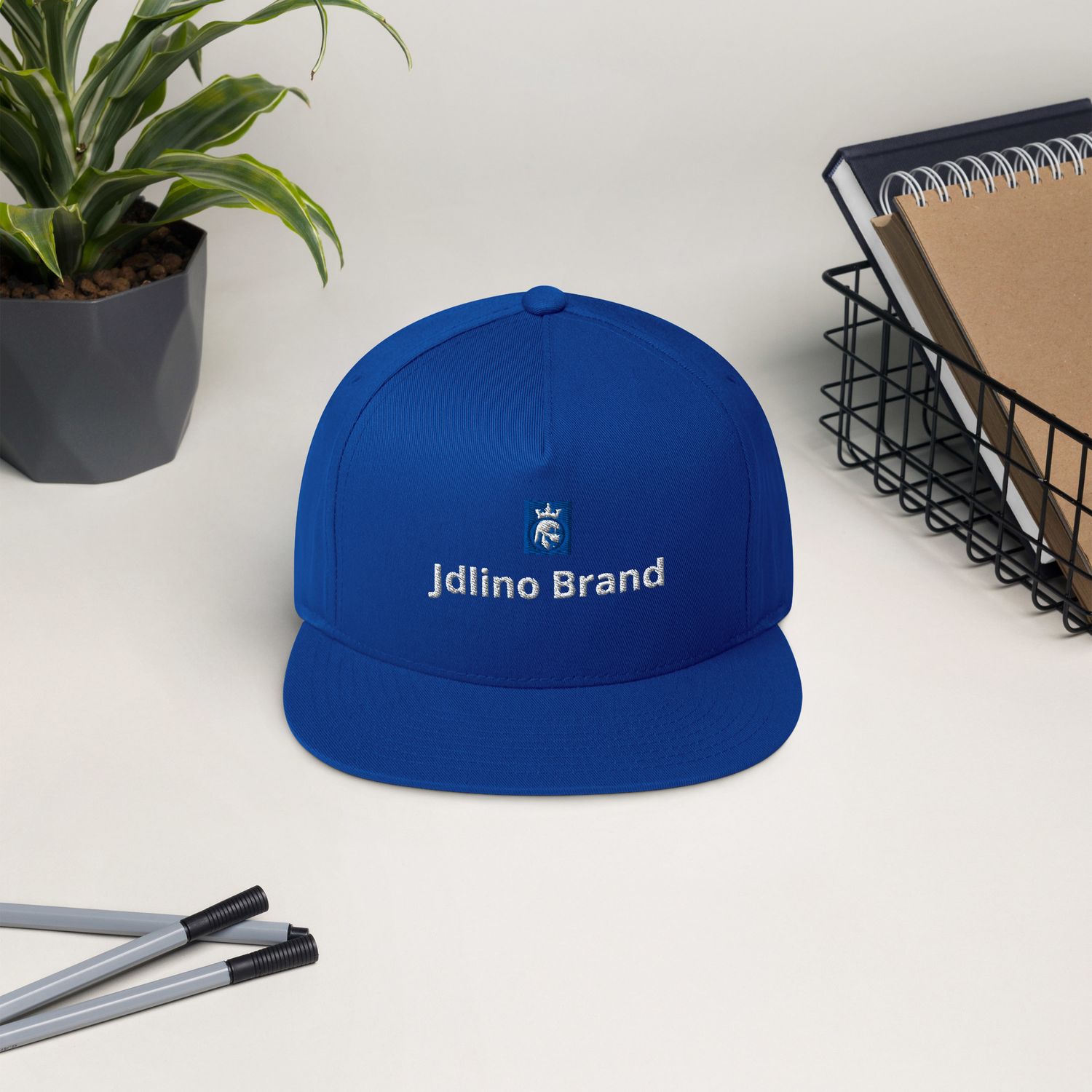 JdLino Brand B/W Flat Bill Cap