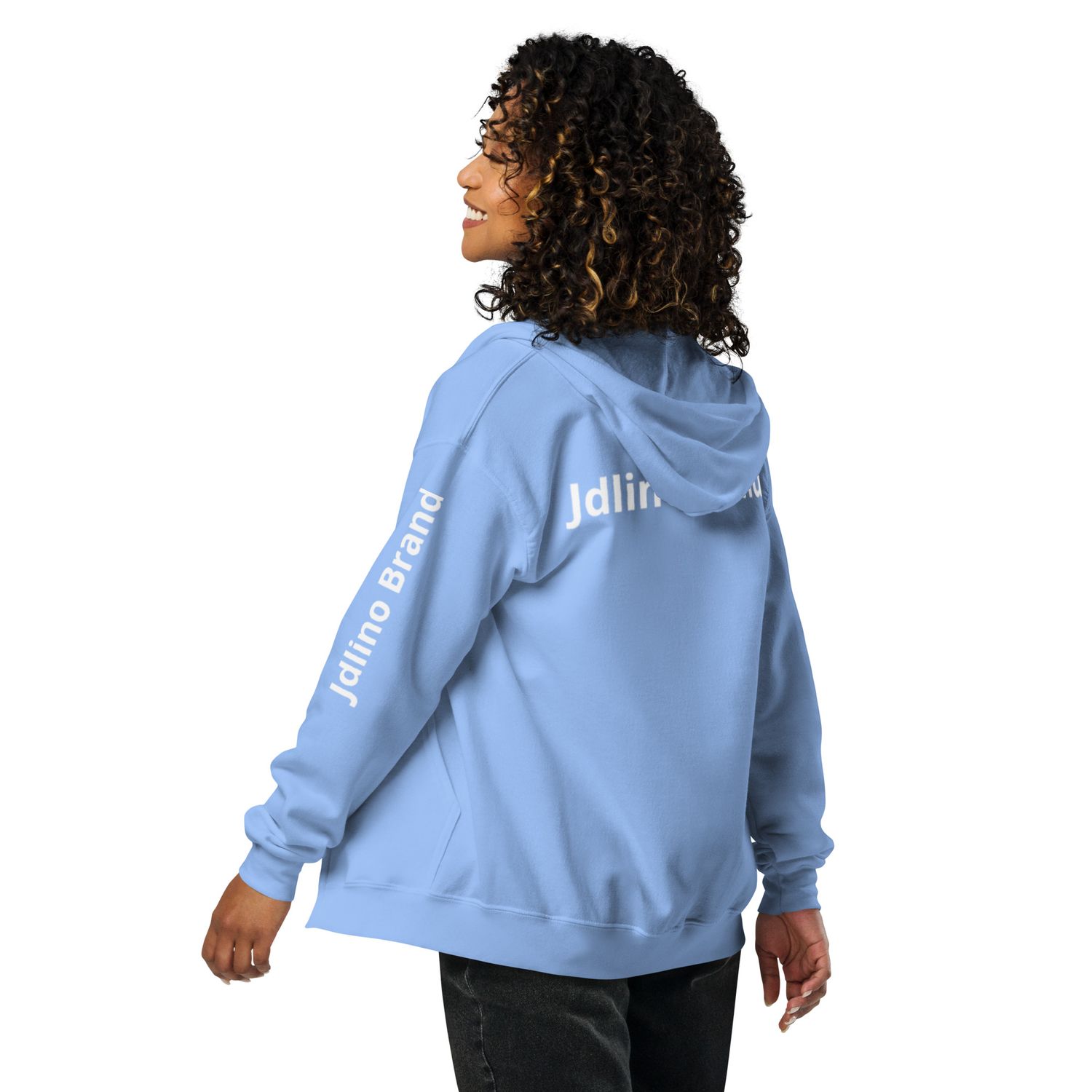 JdLino Brand LB/W Unisex heavy blend zip hoodie