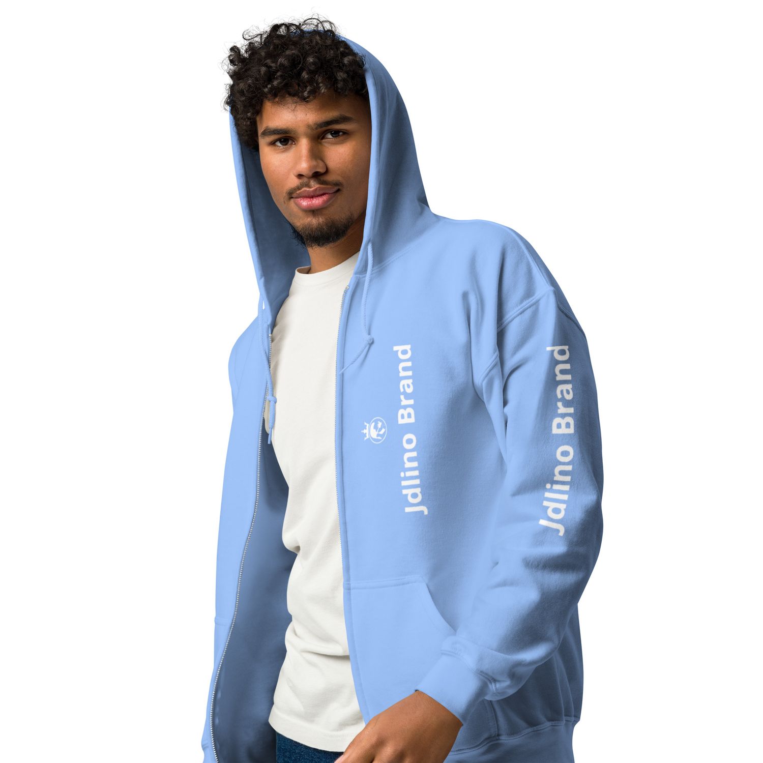 JdLino Brand LB/W Unisex heavy blend zip hoodie