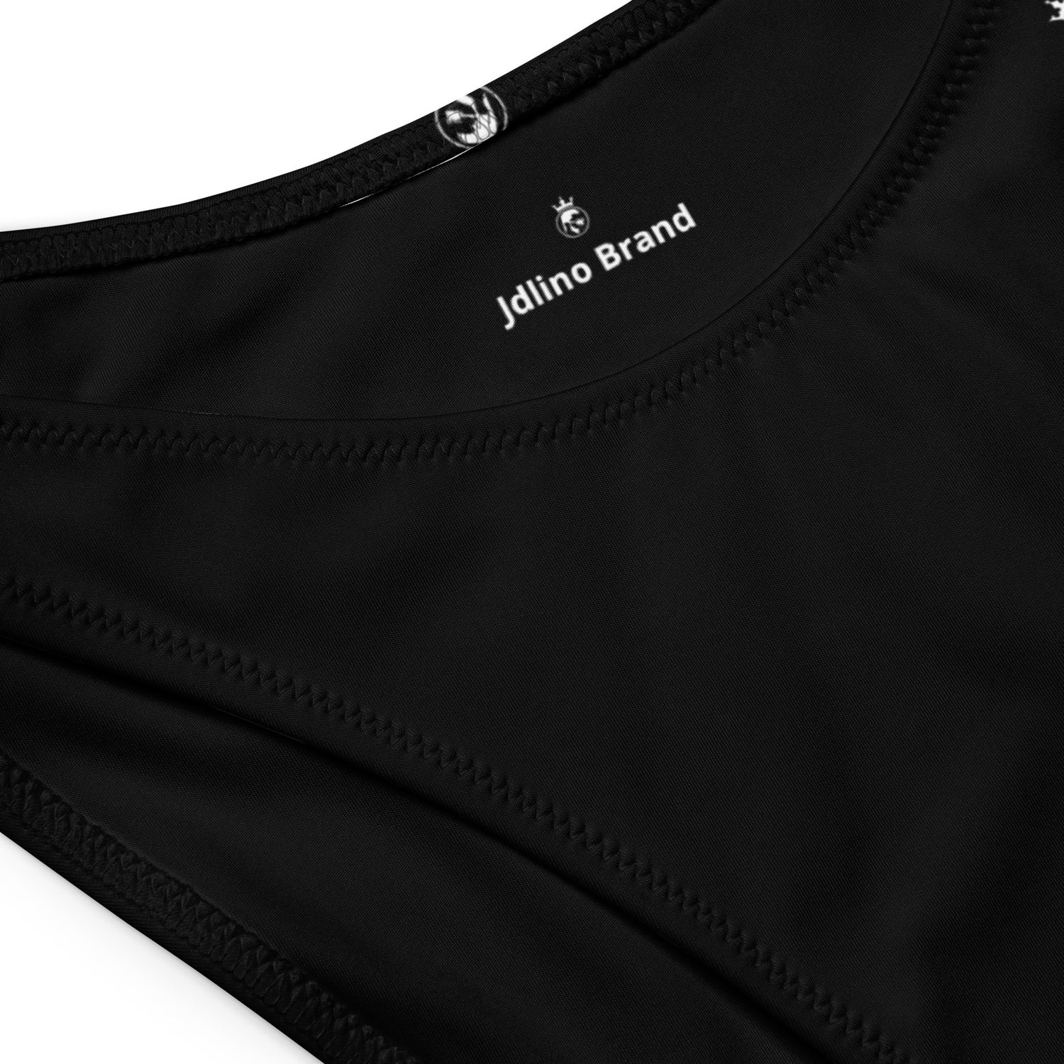 JdLino Brand B/W Recycled bandeau bikini