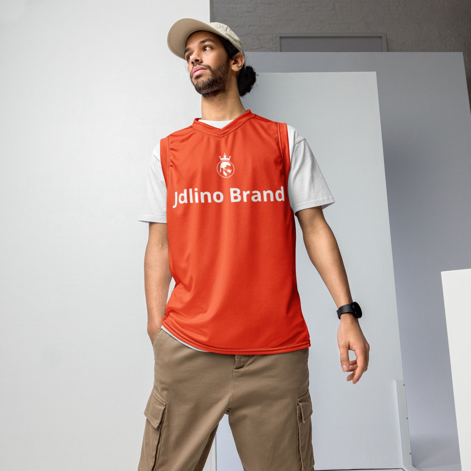 JdLino Brand O/W Recycled unisex basketball jersey
