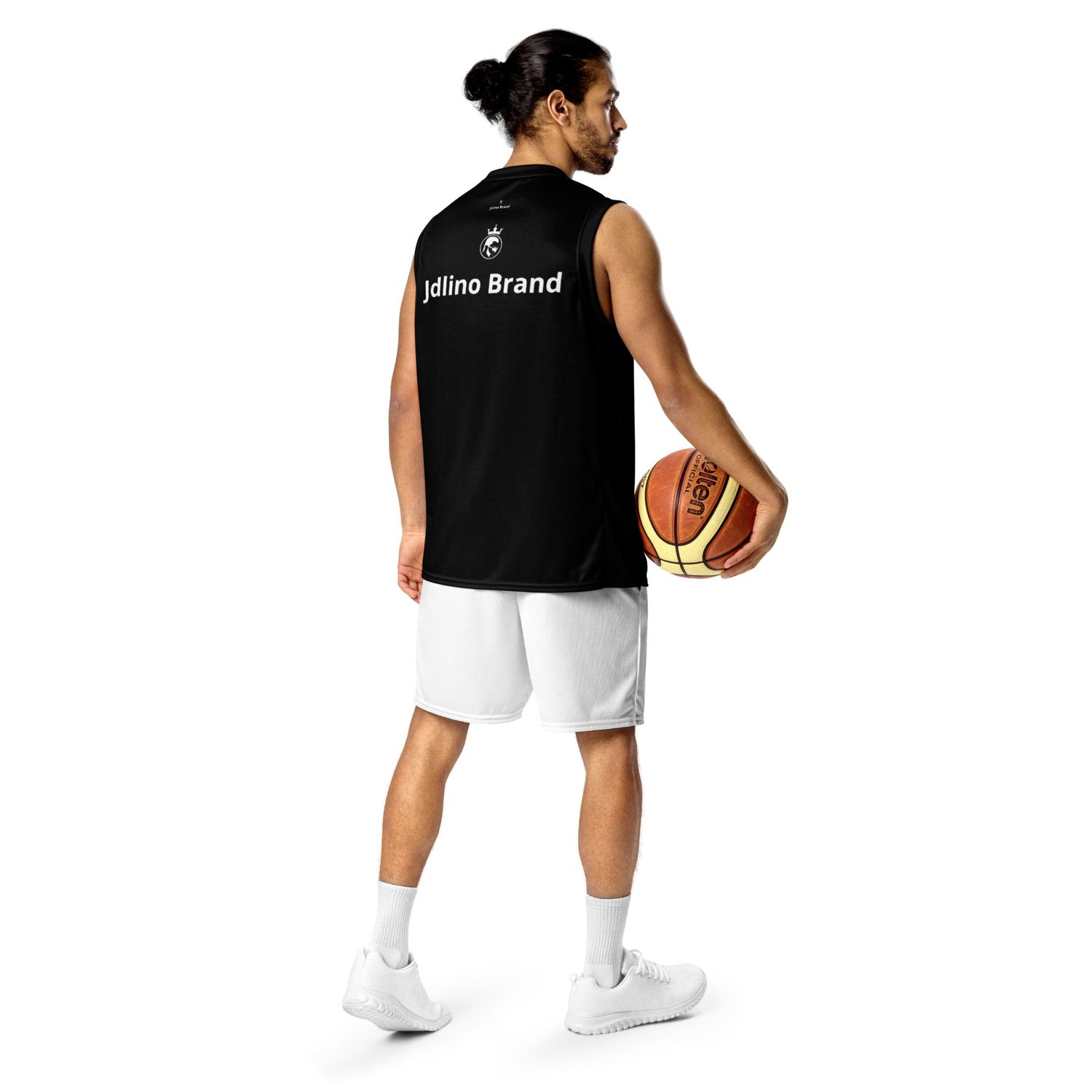 JdLino Brand B/W Recycled unisex basketball jersey