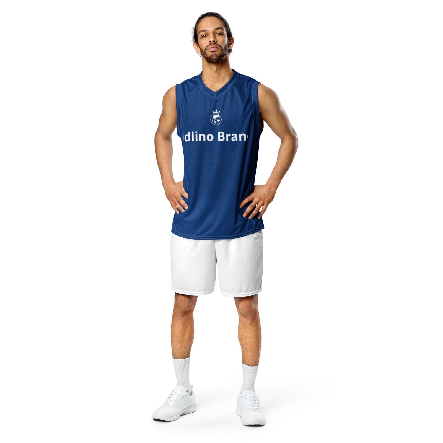 JdLino Brand B/W Recycled unisex basketball jersey
