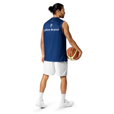 JdLino Brand B/W Recycled unisex basketball jersey
