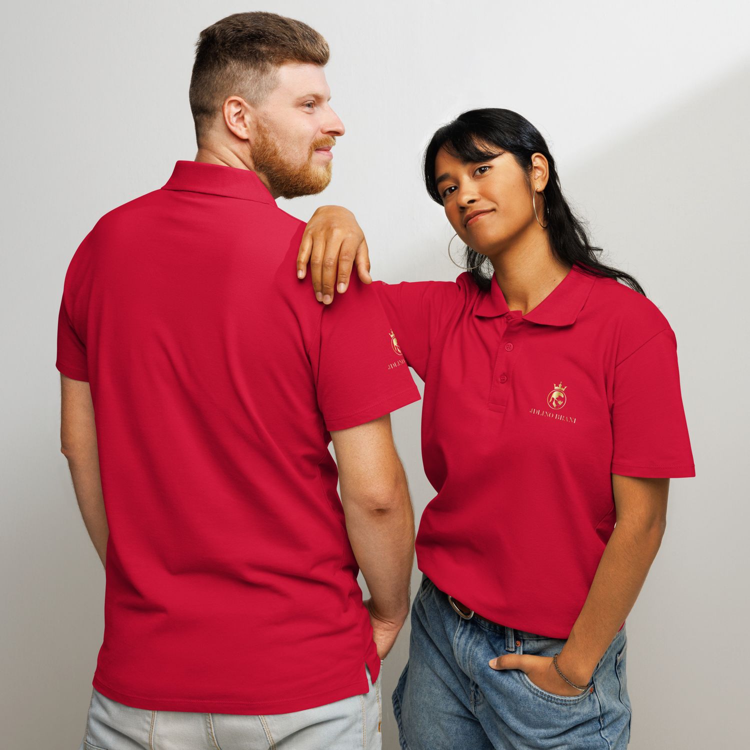 JdLino Brand R/G Premium pique polo shirt