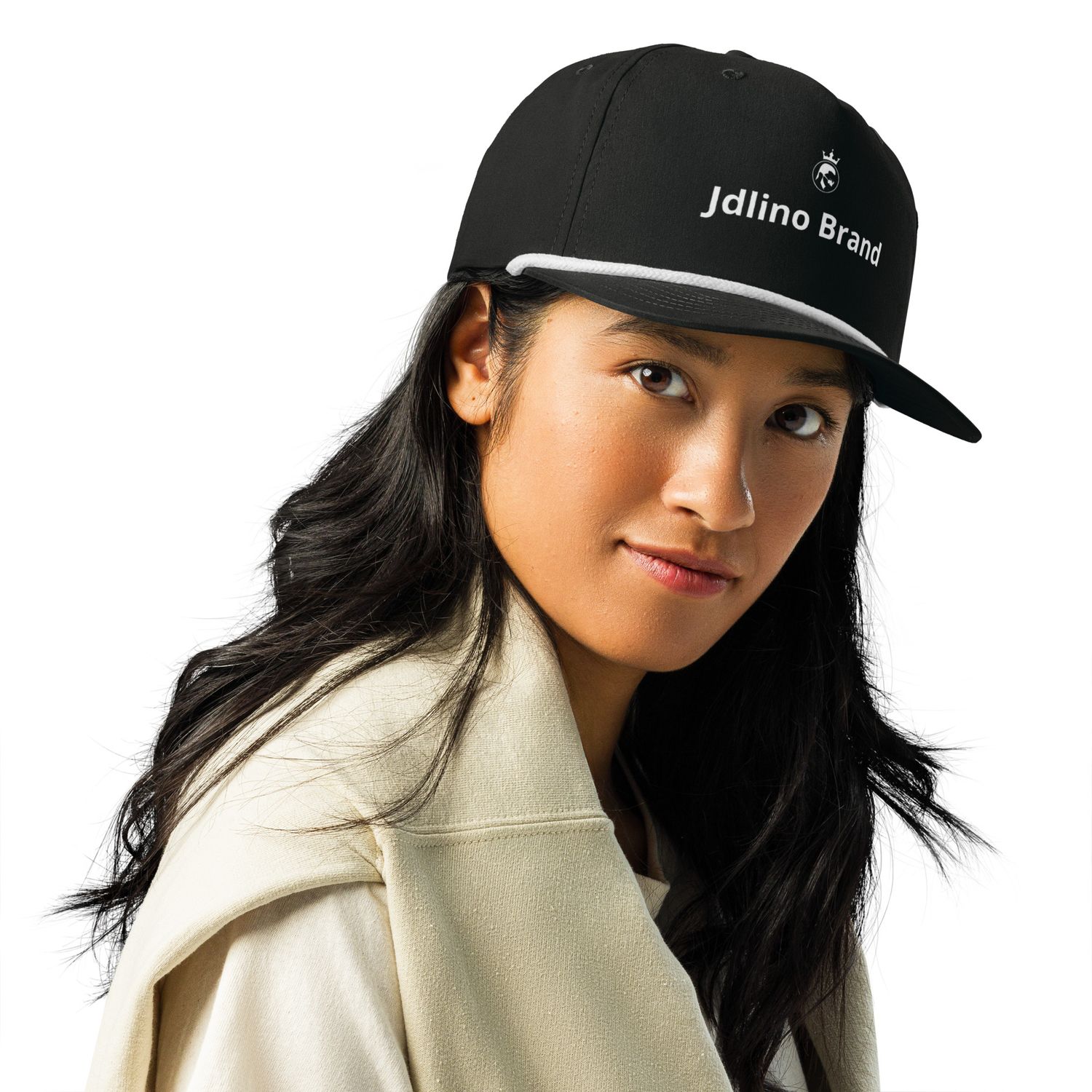 JdLino Brand B/W Golf rope cap