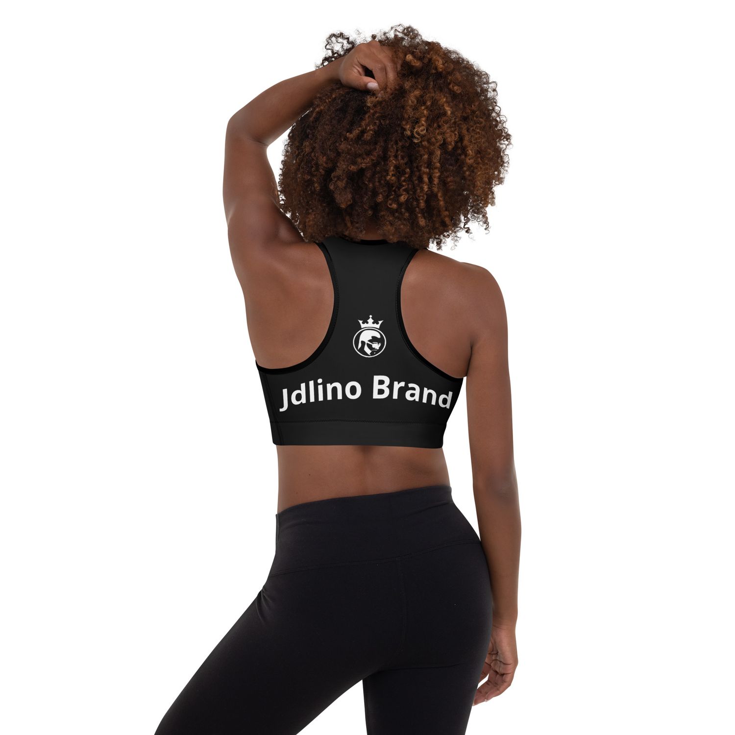 JdLino Brand B/W Padded Sports Bra