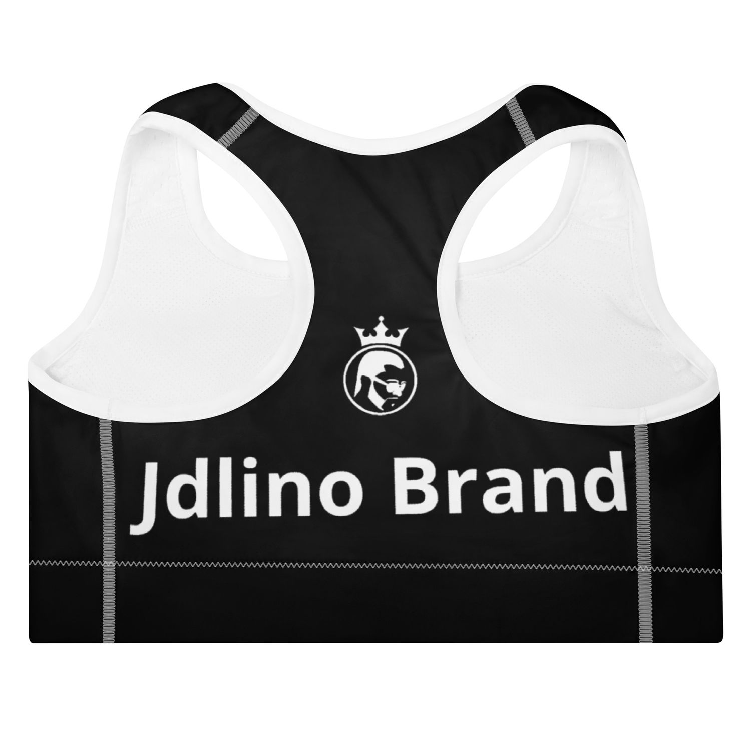 JdLino Brand B/W Padded Sports Bra