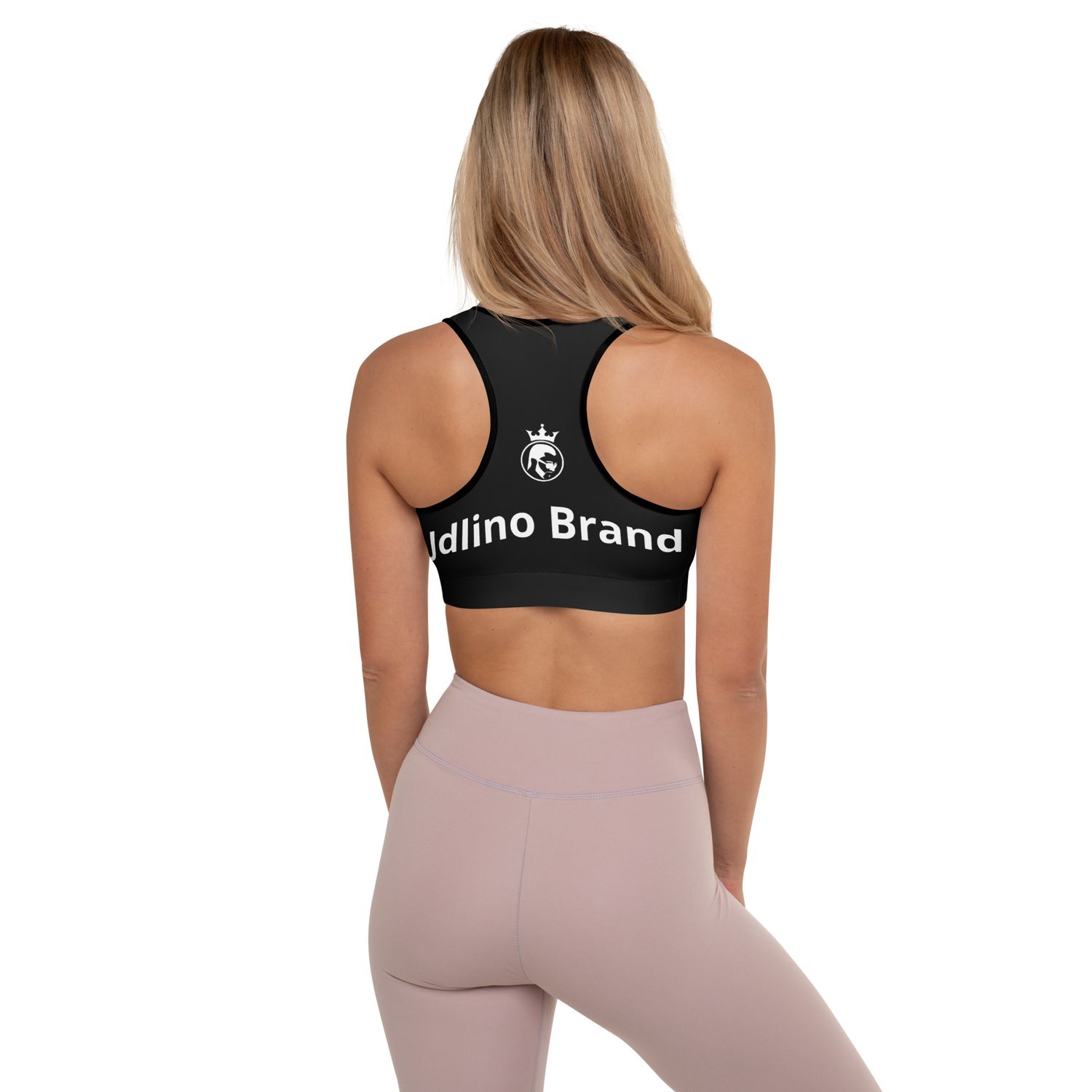JdLino Brand B/W Padded Sports Bra