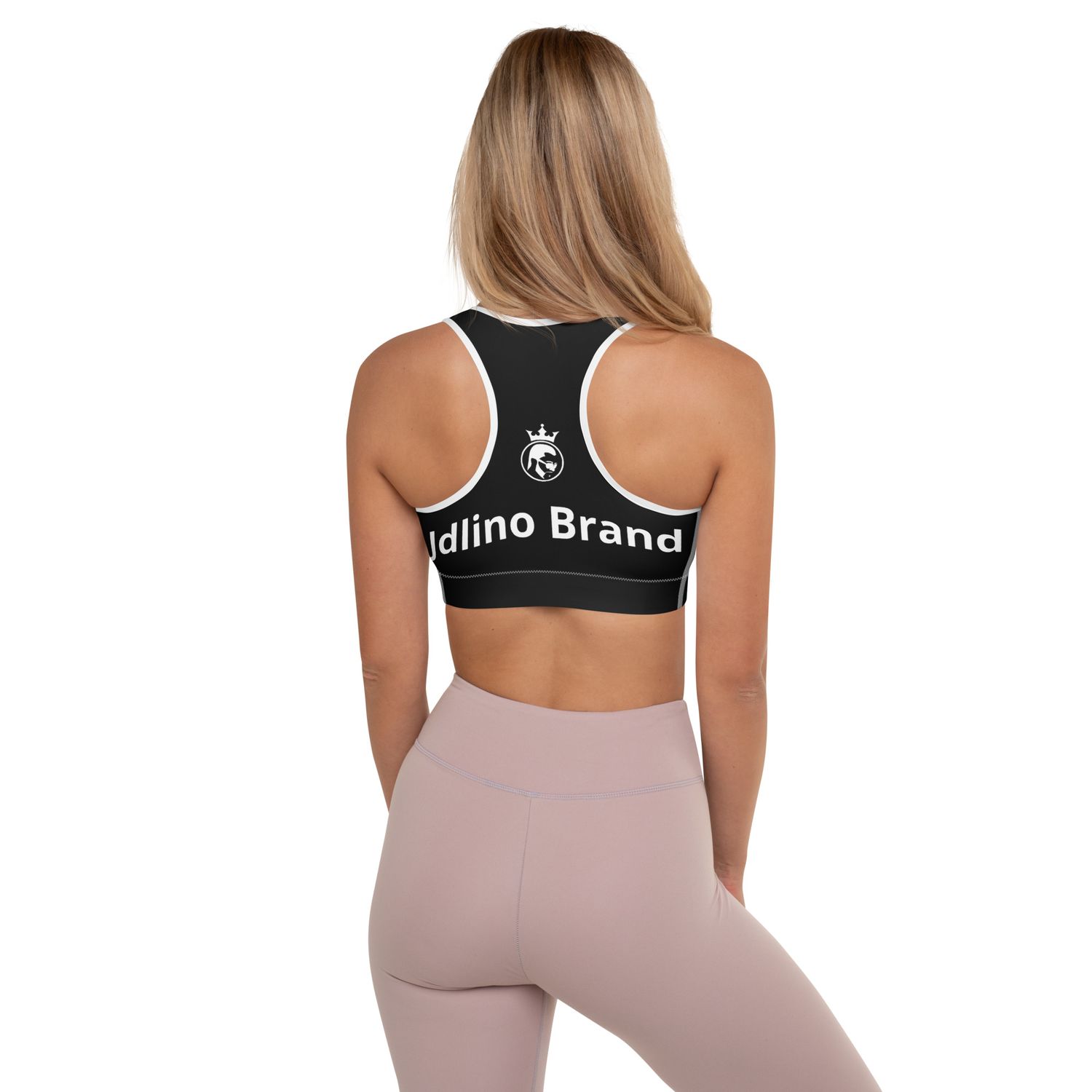 JdLino Brand B/W Padded Sports Bra