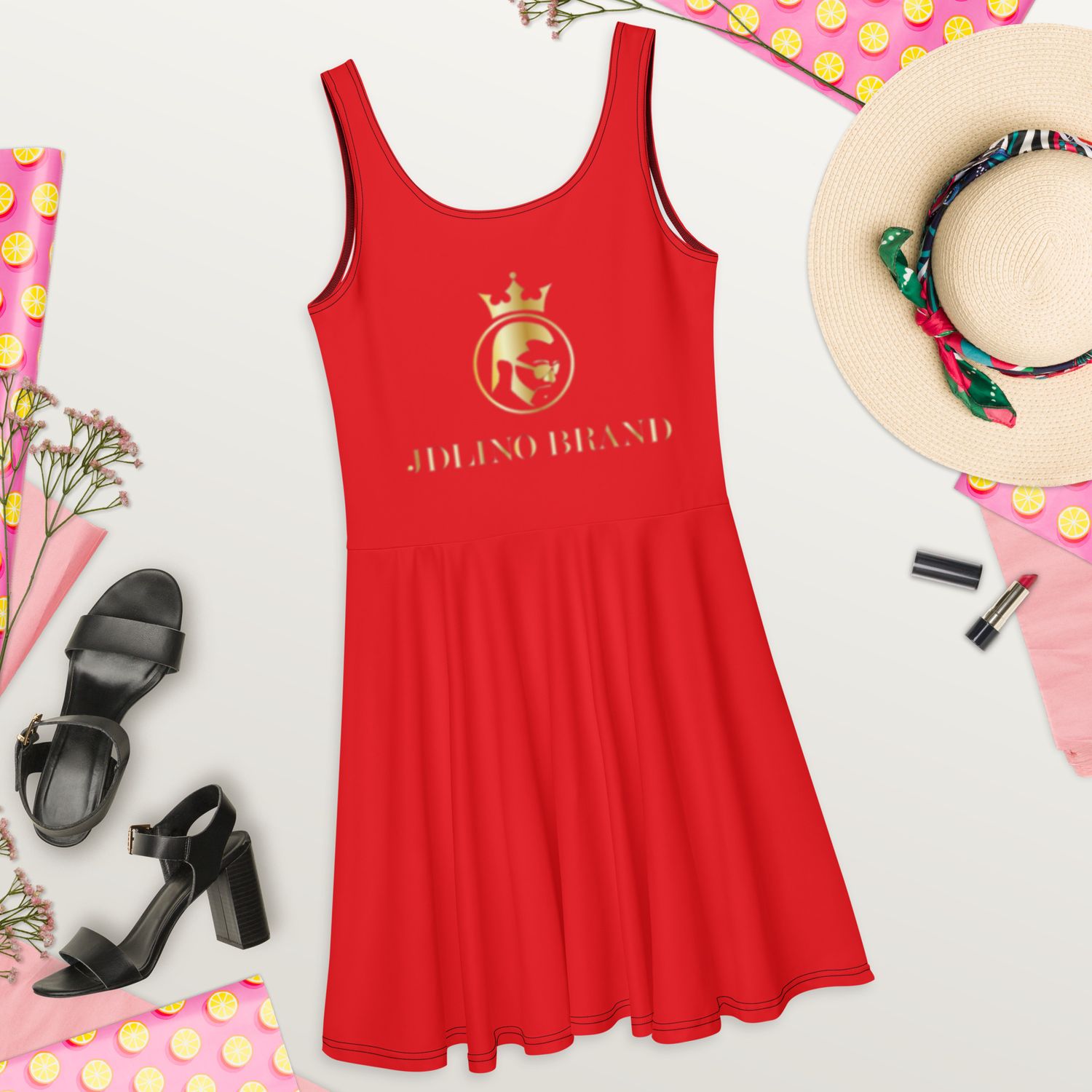 JdLino Brand R/G Skater Dress