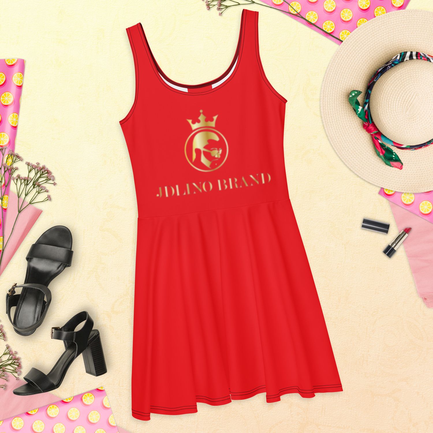 JdLino Brand R/G Skater Dress